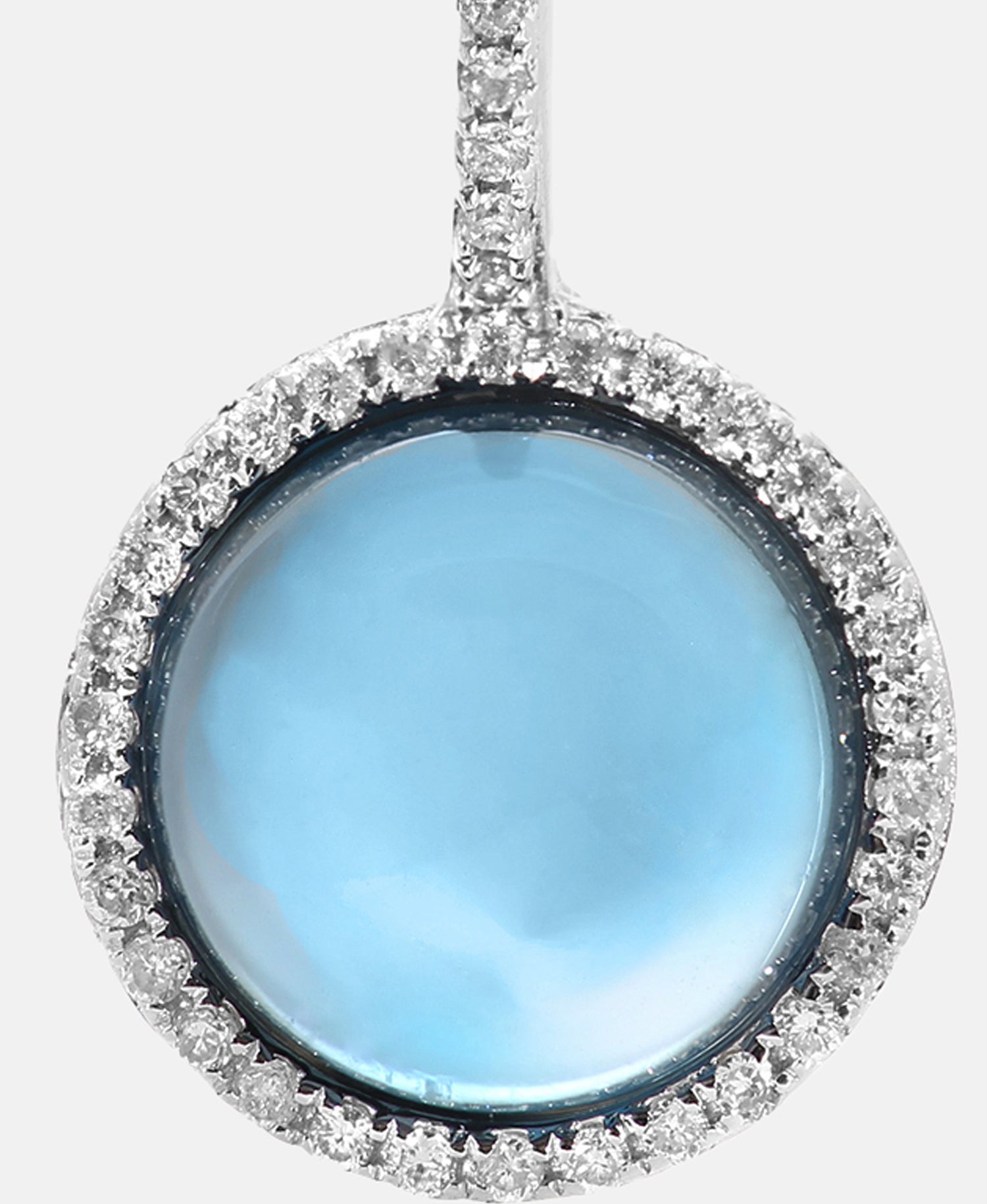 Ohrhänger aus 375 Weißgold mit 0.25 Karat Diamant mit Topas