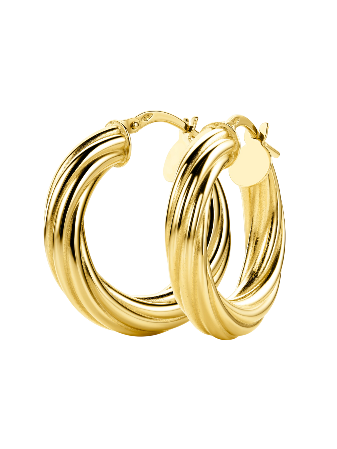 Hoop earrings in 585 (14K) Yellow Gold