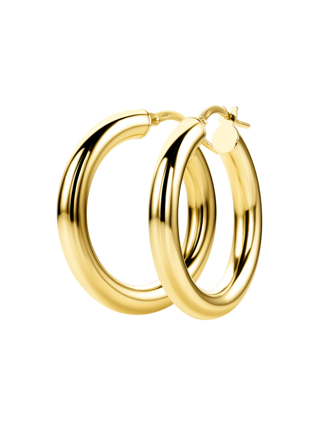 Hoop earrings in 585 (14K) Yellow Gold