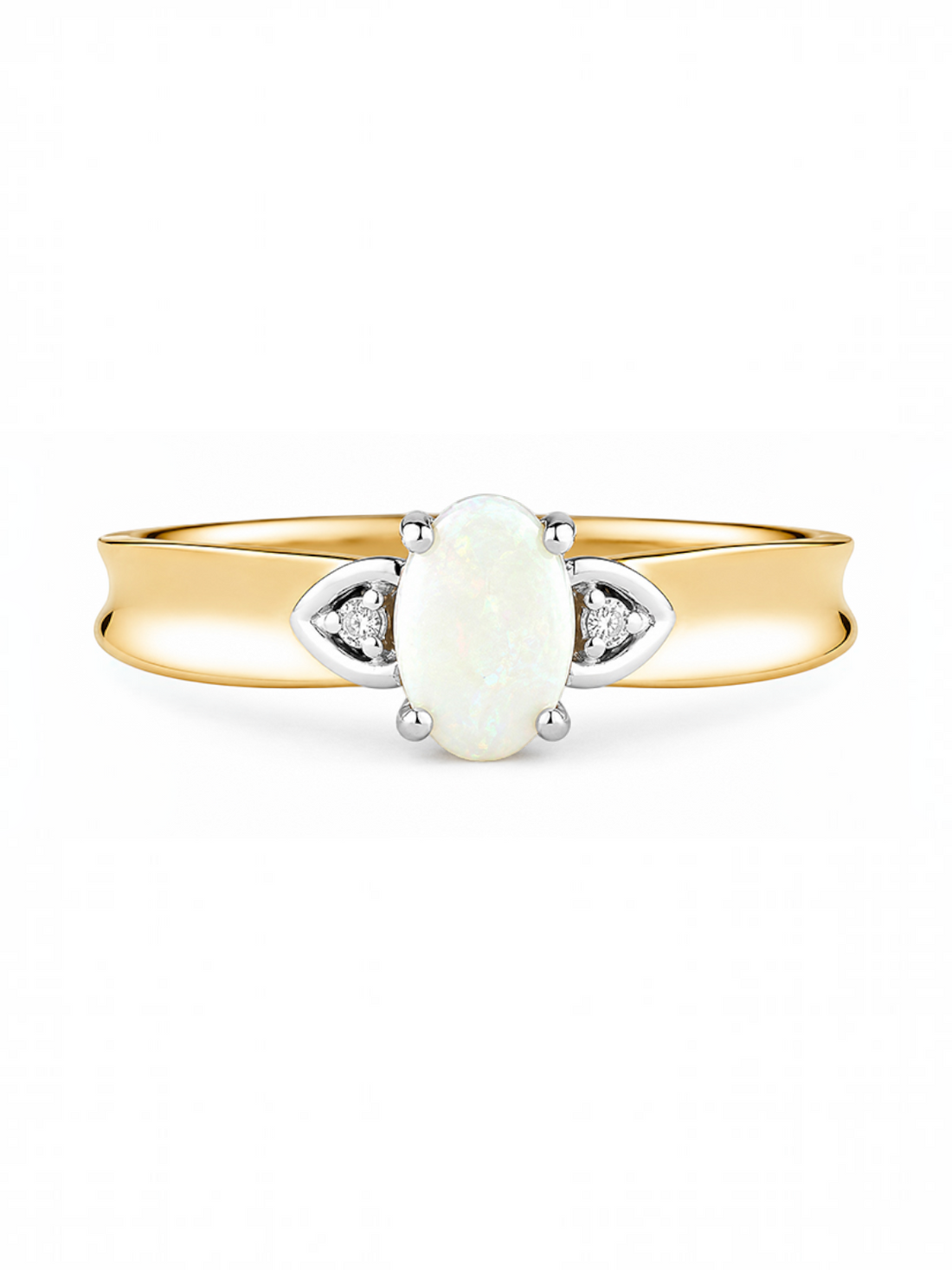 Ring, mit Opal, 375 Gelbgold