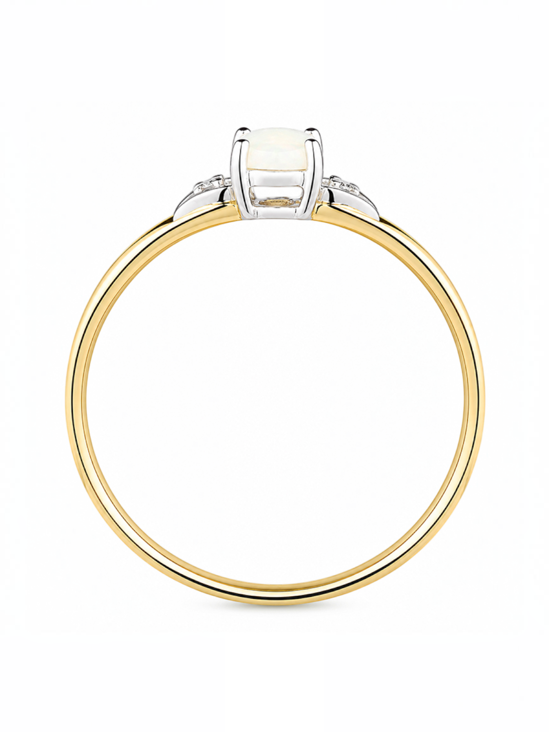 Ring, mit Opal, 375 Gelbgold