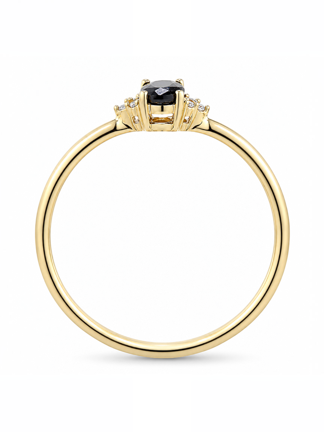 Ring, mit Saphir, 375 Gelbgold