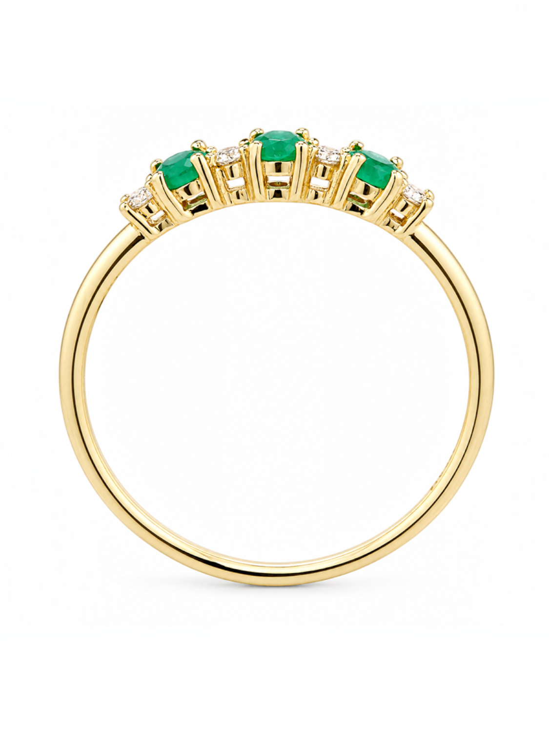 Ring, mit Smaragd, 375 Gelbgold