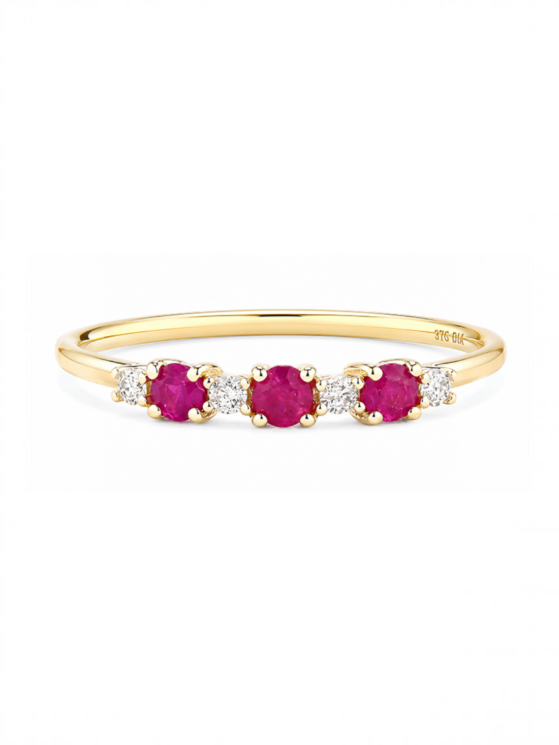 Ring, mit Rubin, 375 Gelbgold