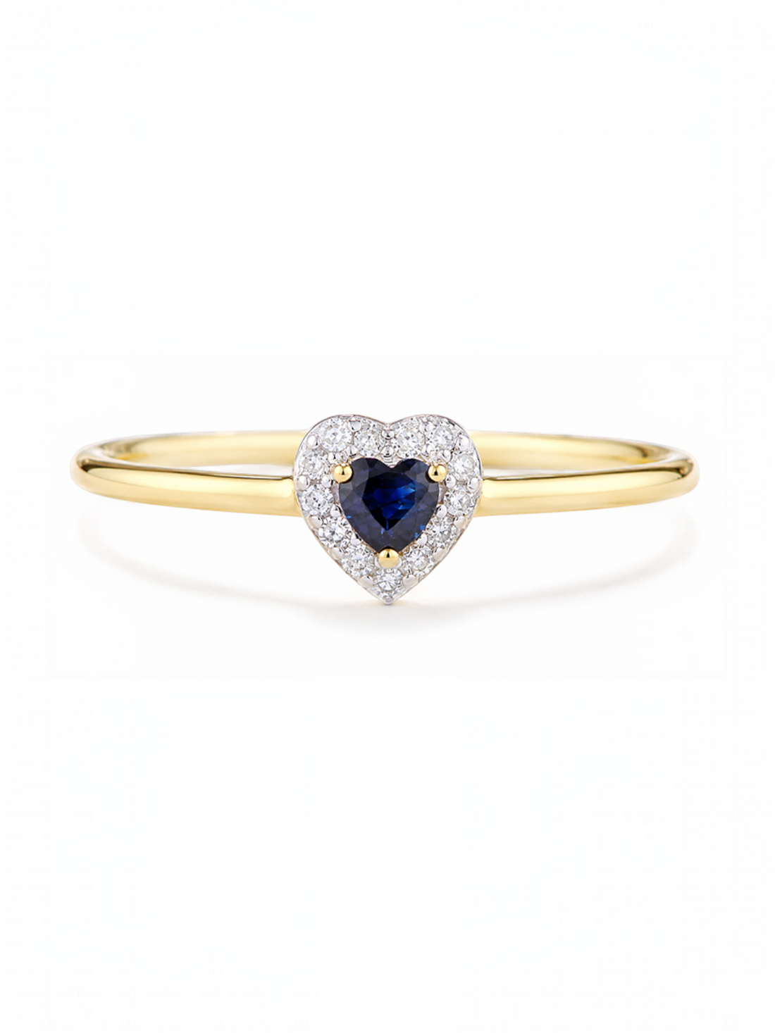 Ring, mit Saphir, 375 Gelbgold