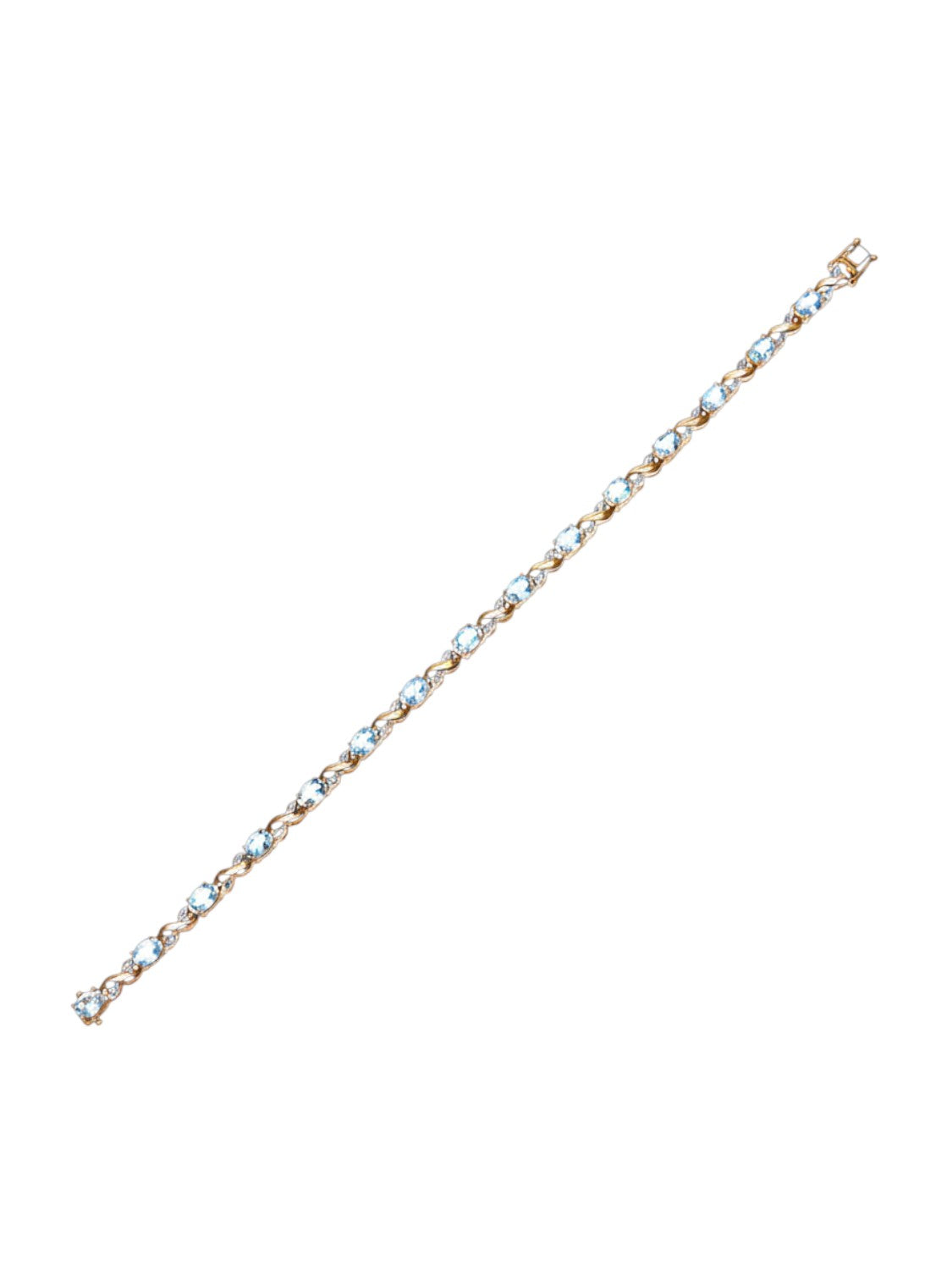 Armband aus 375 Gelbgold mit Diamant mit Topas