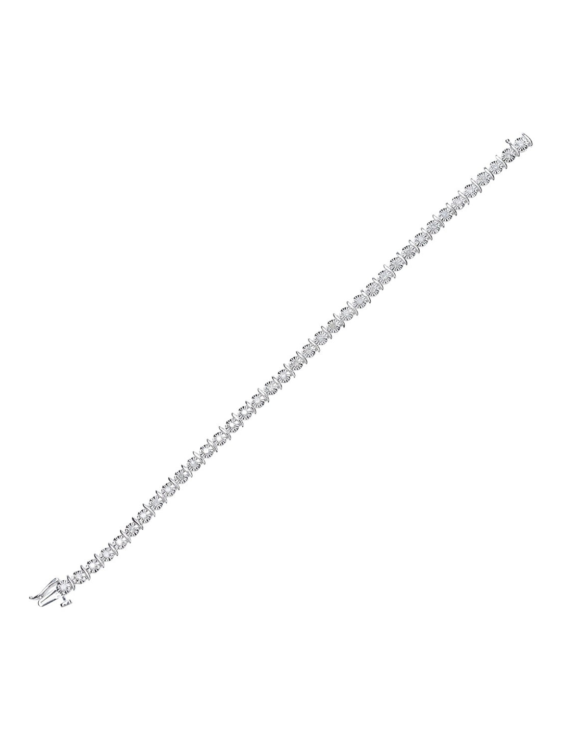 Armband aus 375 Weißgold mit Diamant