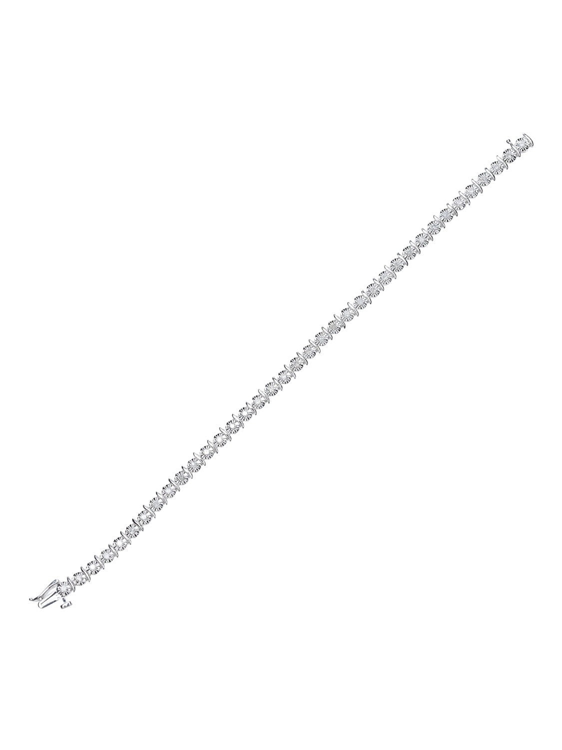Armband aus 375 Weißgold mit Diamant