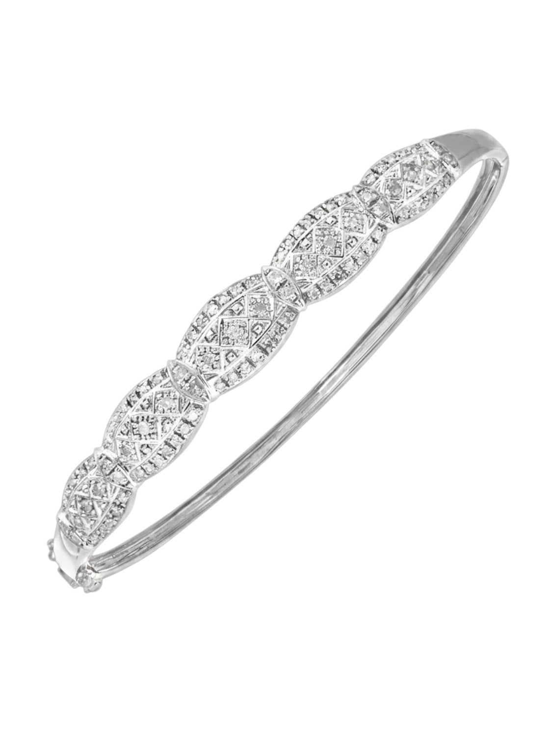 Armreif aus 375 Weißgold mit 0.50 Karat Diamant