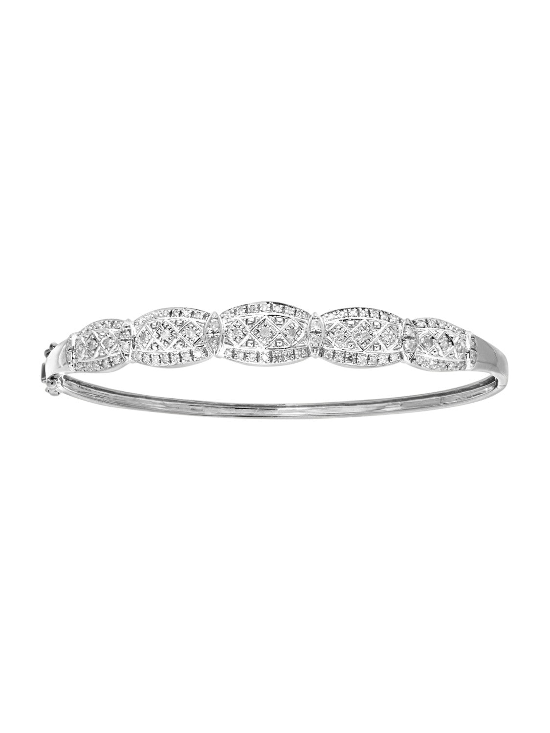 Armreif aus 375 Weißgold mit 0.50 Karat Diamant