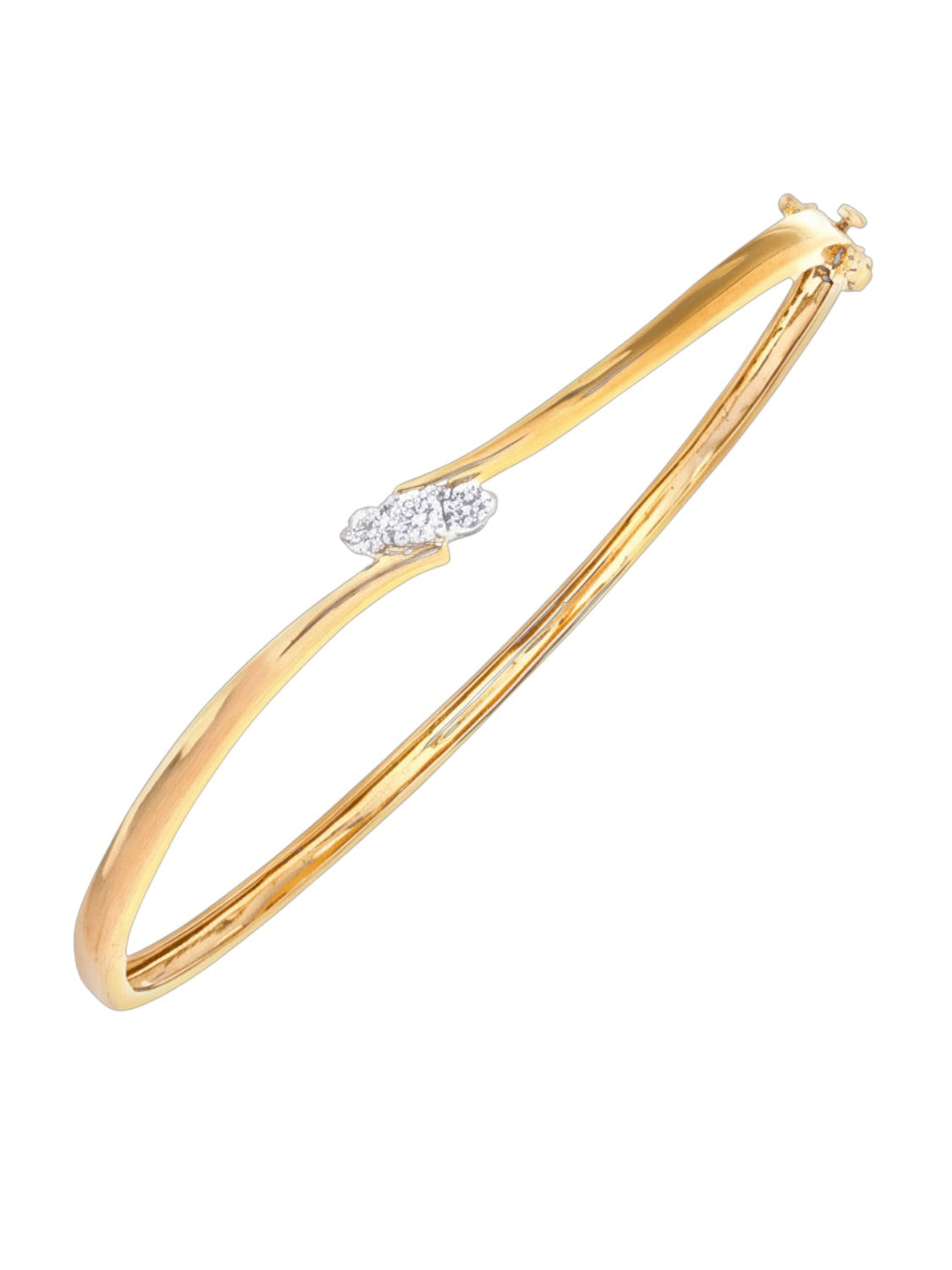 Armreif aus 375 Gelbgold mit 0.25 Karat Diamant