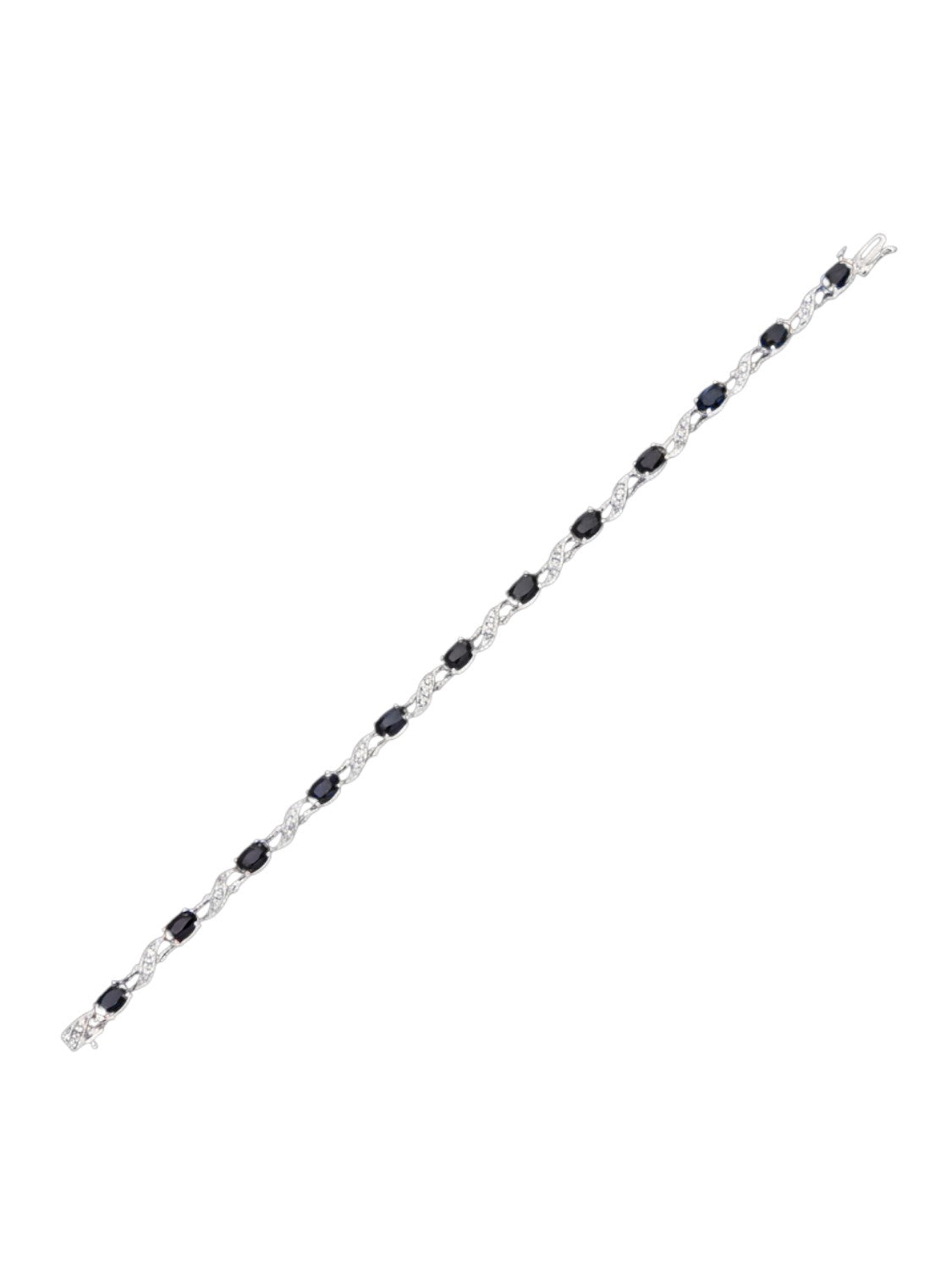 Armband aus 375 Gelbgold mit Diamant mit Saphir
