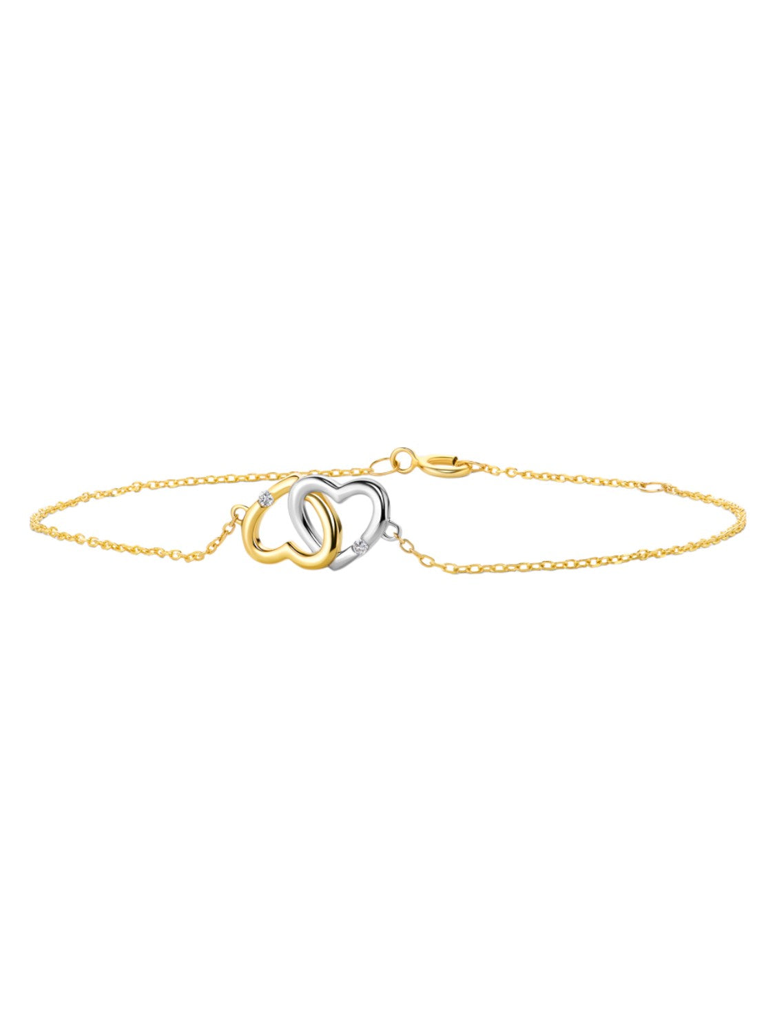 Armband aus 375 Gelbgold mit 0.02 Karat Diamant