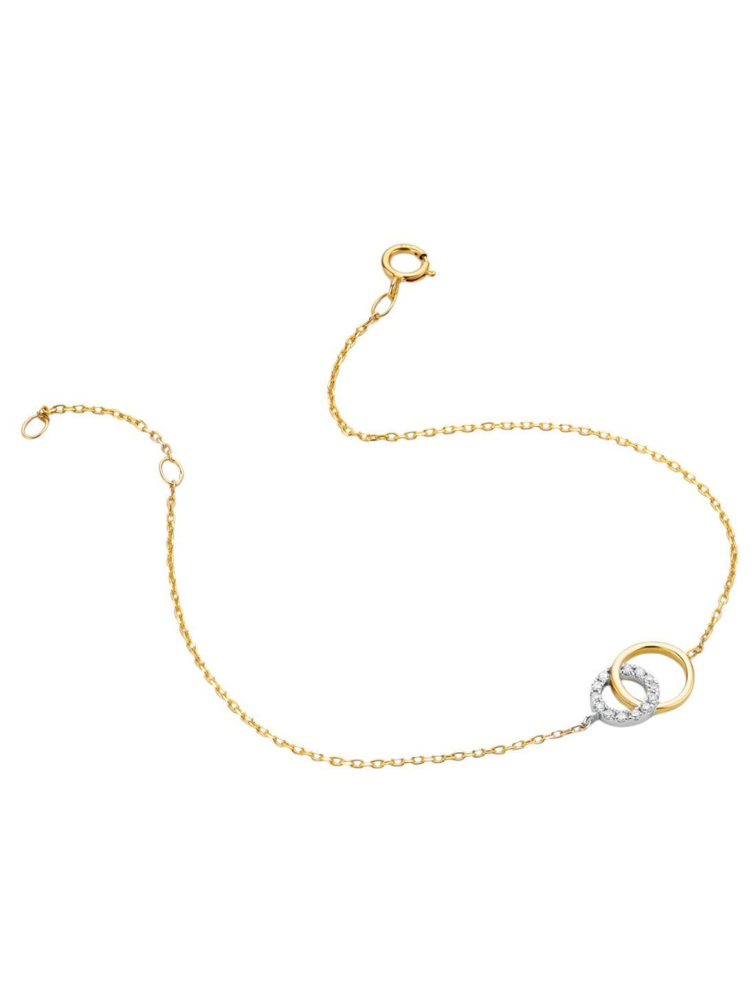 Armband aus 375 Gelbgold mit 0.07 Karat Diamant