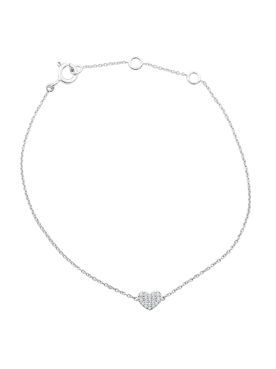 Armband aus 375 Weißgold mit Diamant