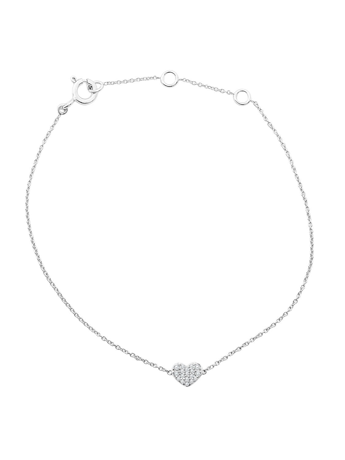 Armband aus 375 Weißgold mit Diamant