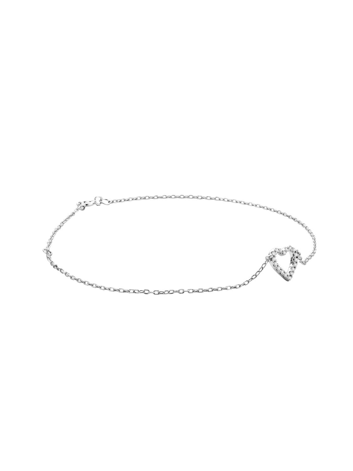 Armband aus 375 Weißgold mit Diamant