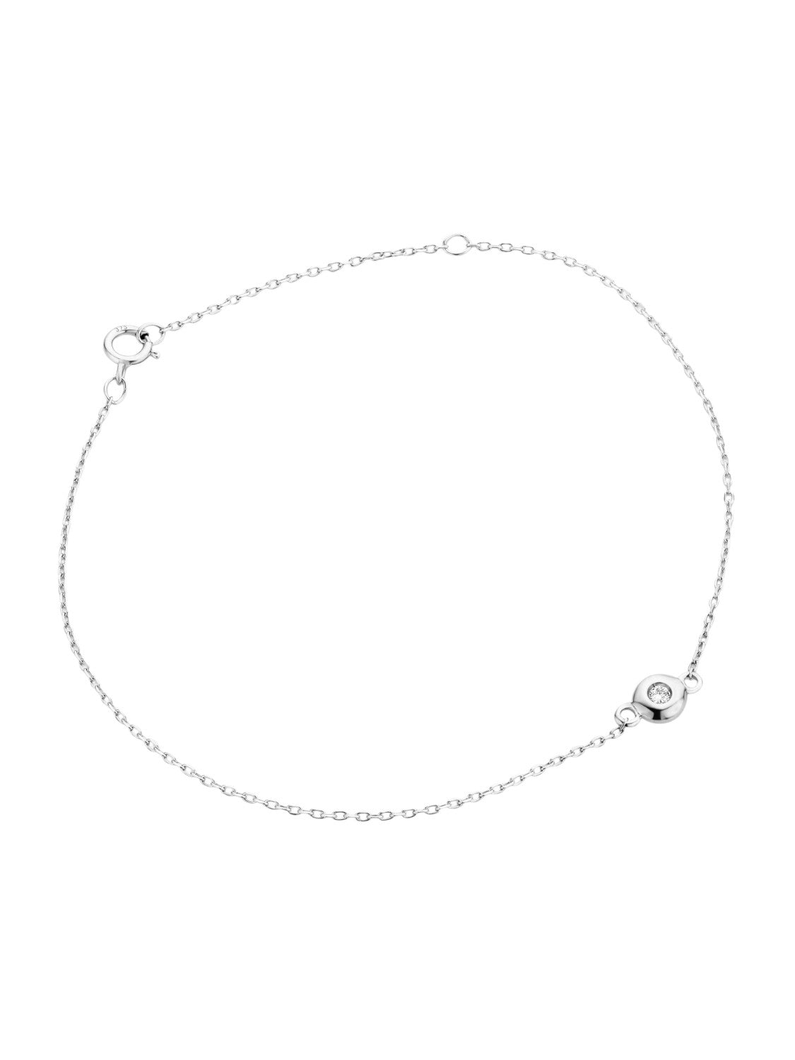 Armband aus 375 Weißgold mit Diamant