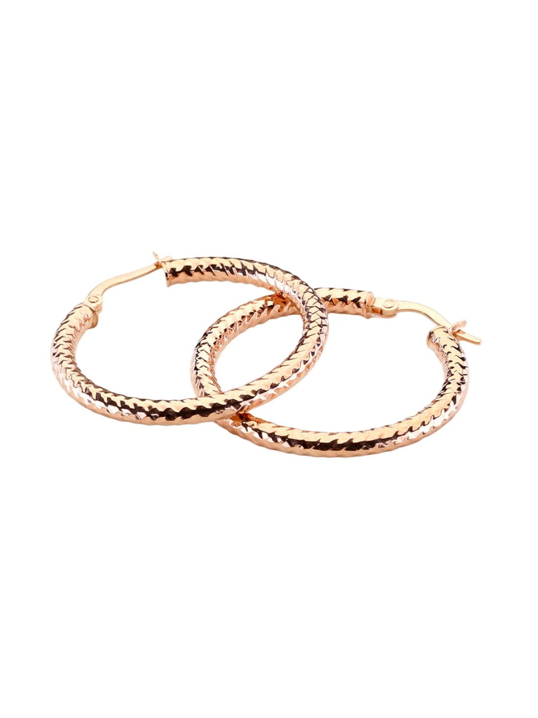 Hoop Earrings in Rose Gold