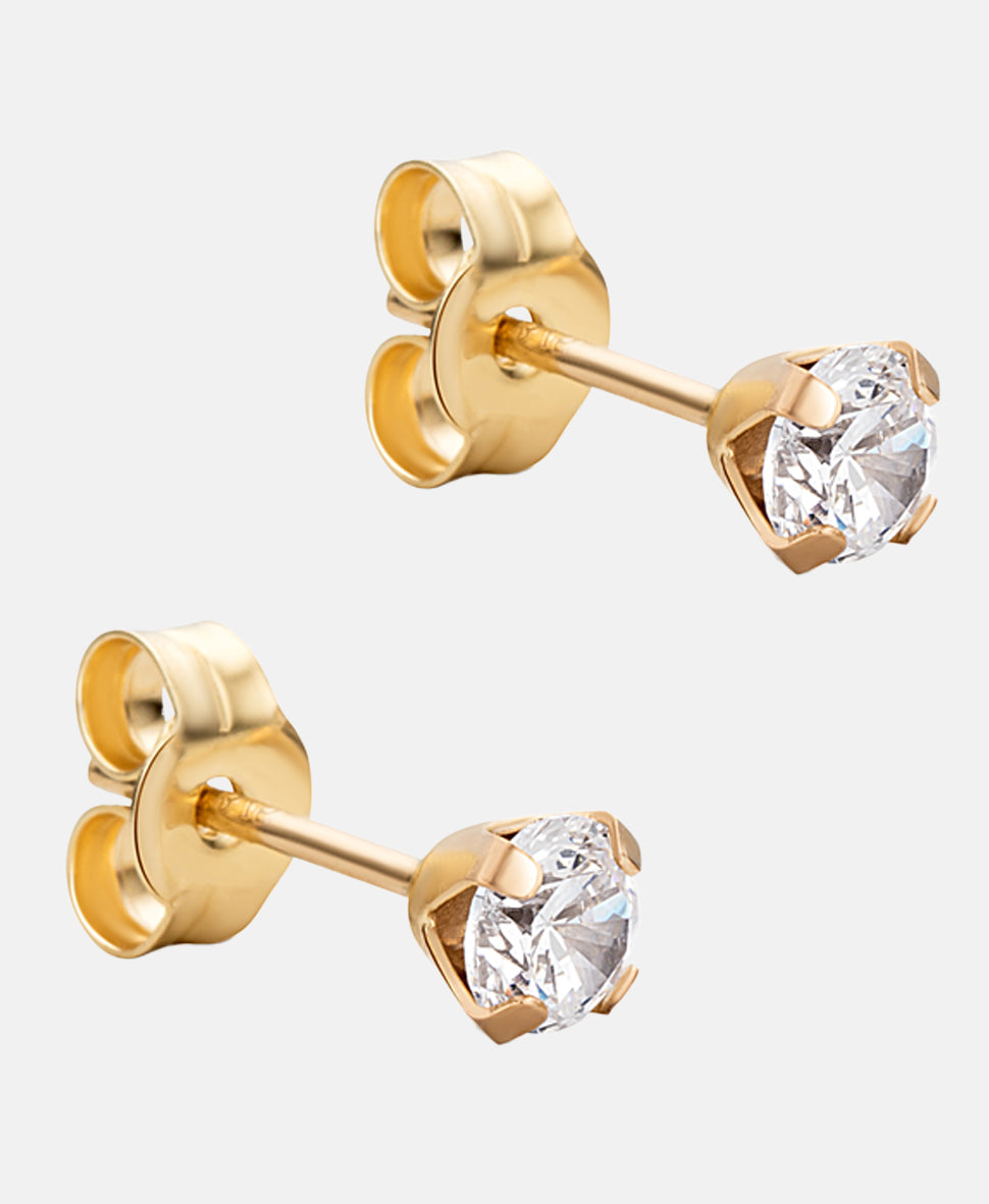 Ohrringe aus 375 Gelbgold mit Zirkonia