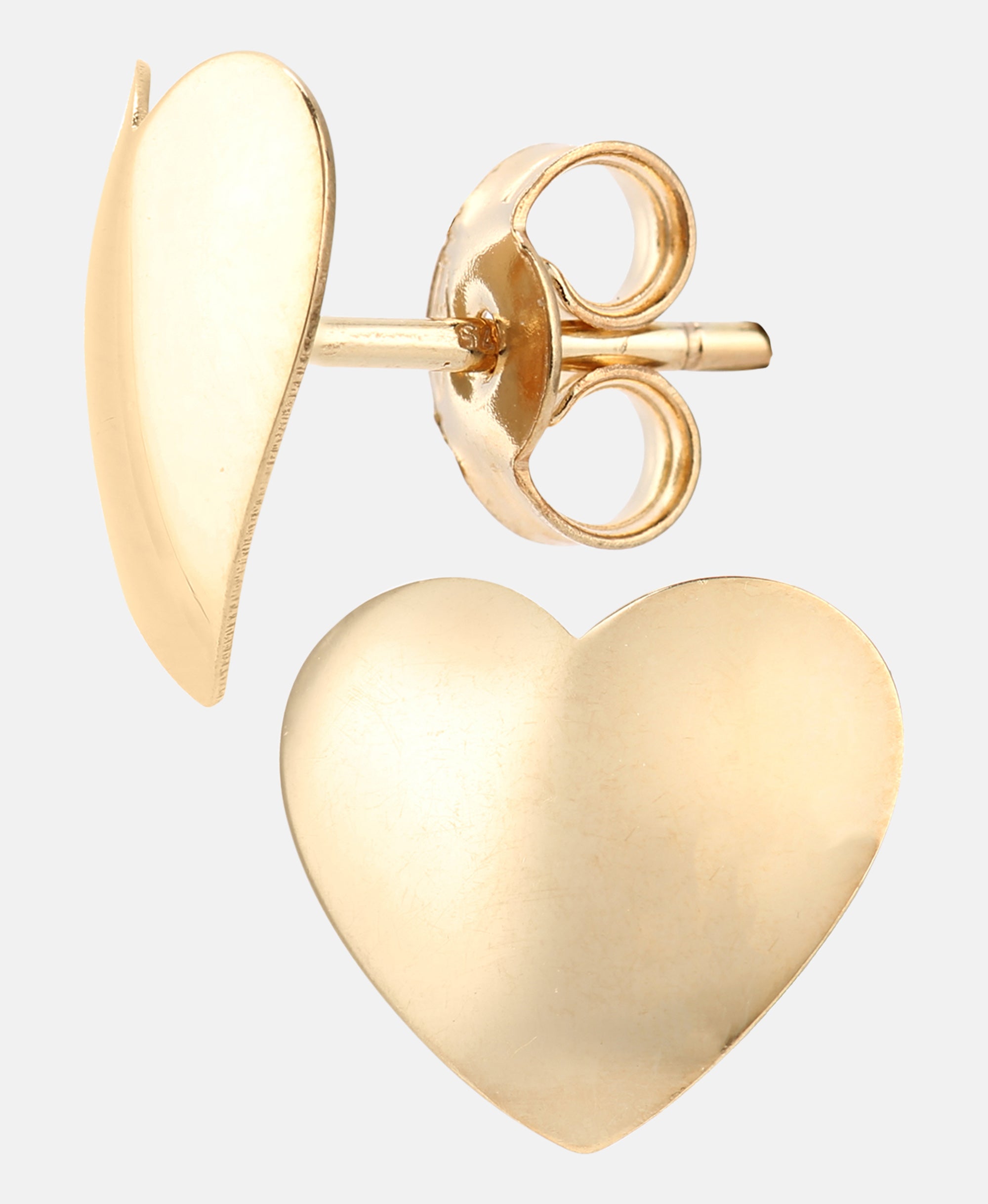 Ohrstecker aus 375 Gelbgold Herz-Design