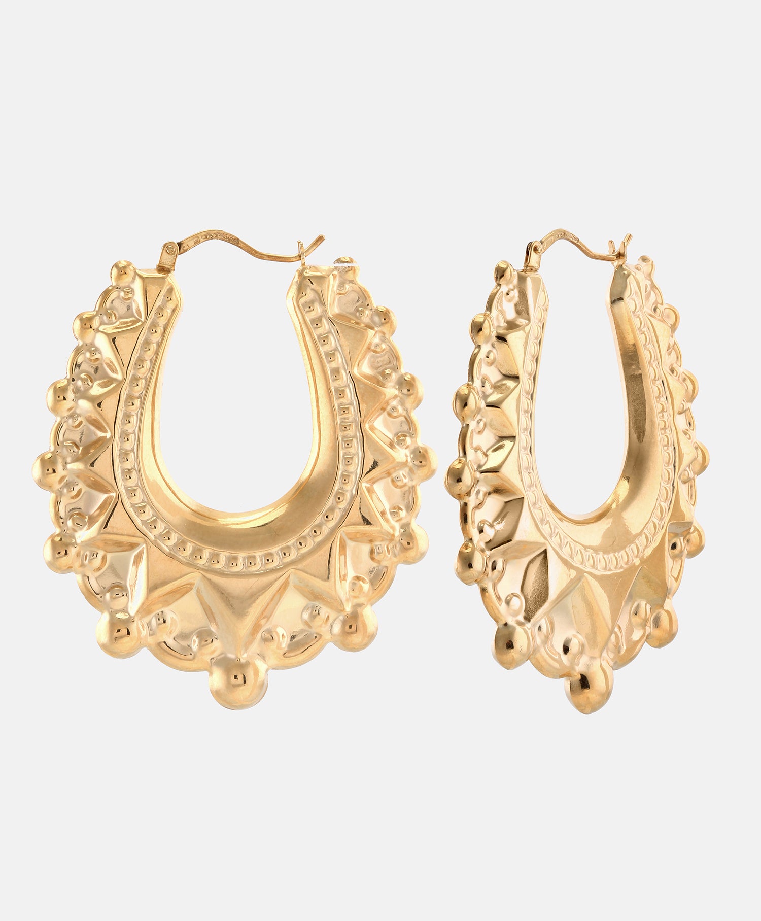 Hoop earrings in 375 (9K) Yellow Gold
