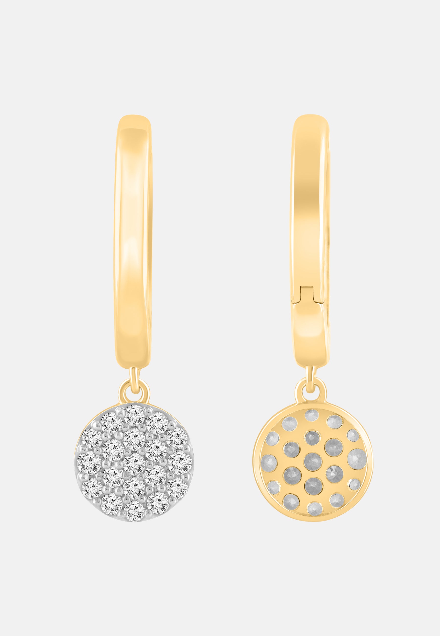Ohrringe aus 375 Gelbgold mit Lab Grown Diamant