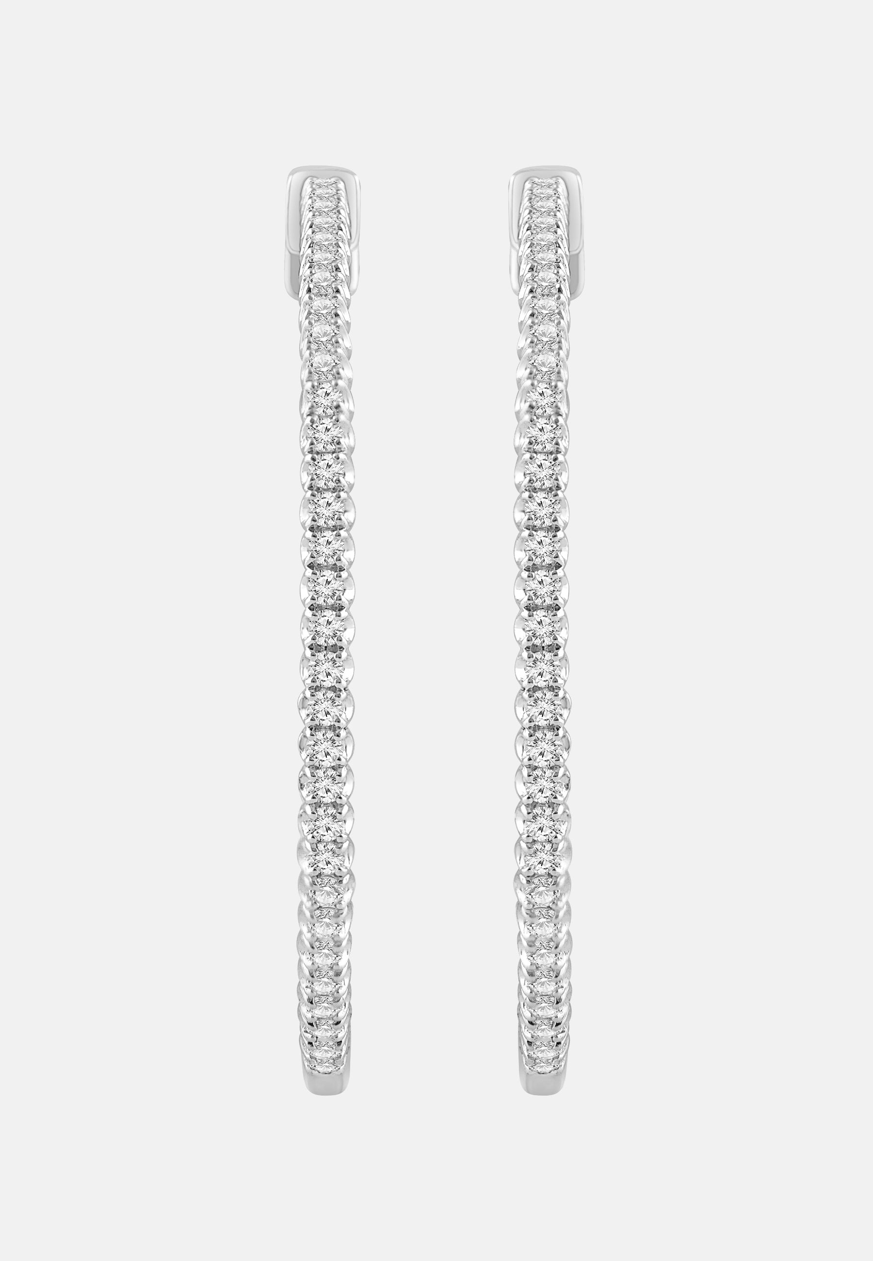 Ohrringe aus 375 Weißgold mit Lab Grown Diamant