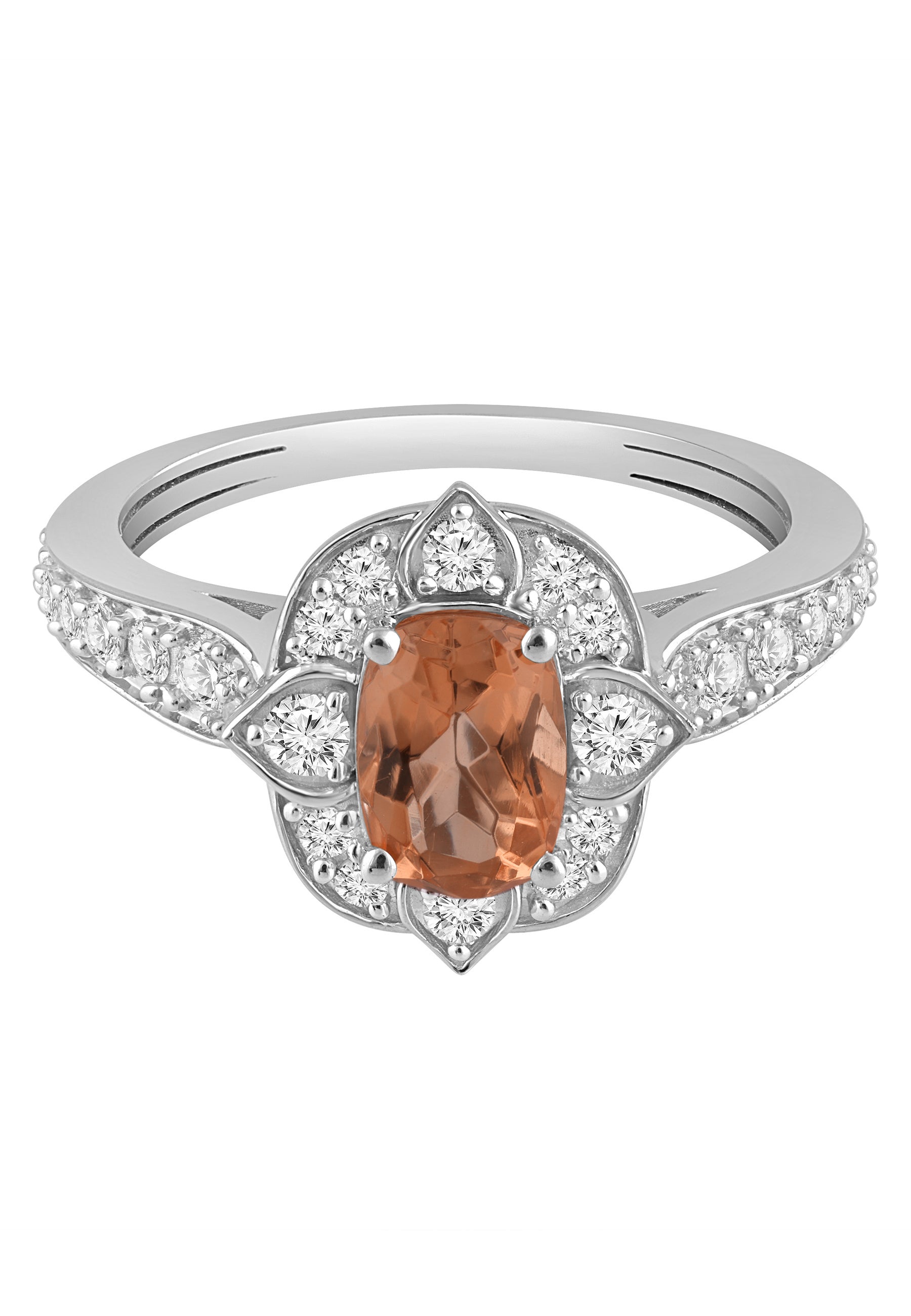 Ring aus 375 Weißgold mit Diamant