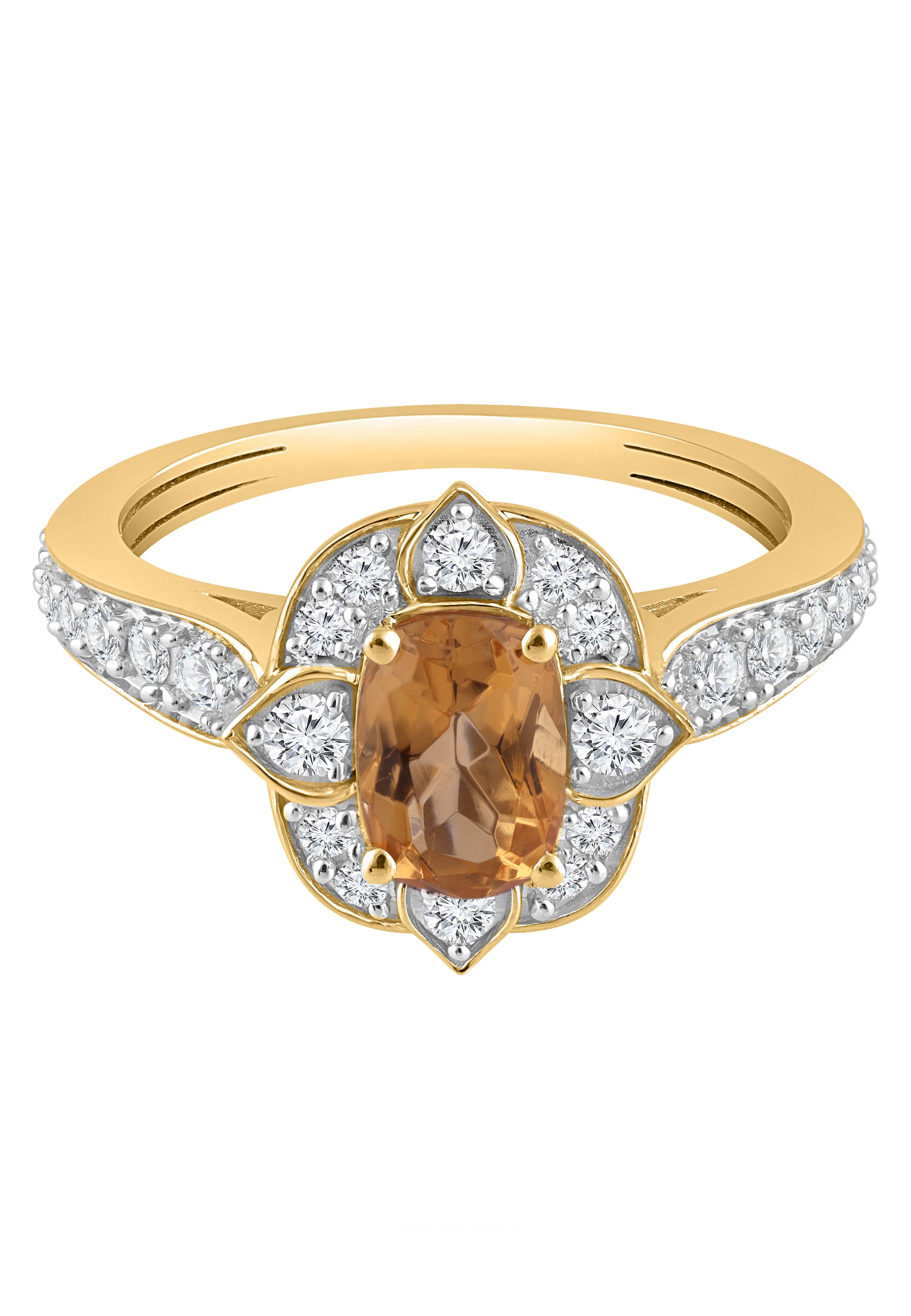 Ring aus 375 Weißgold mit Diamant