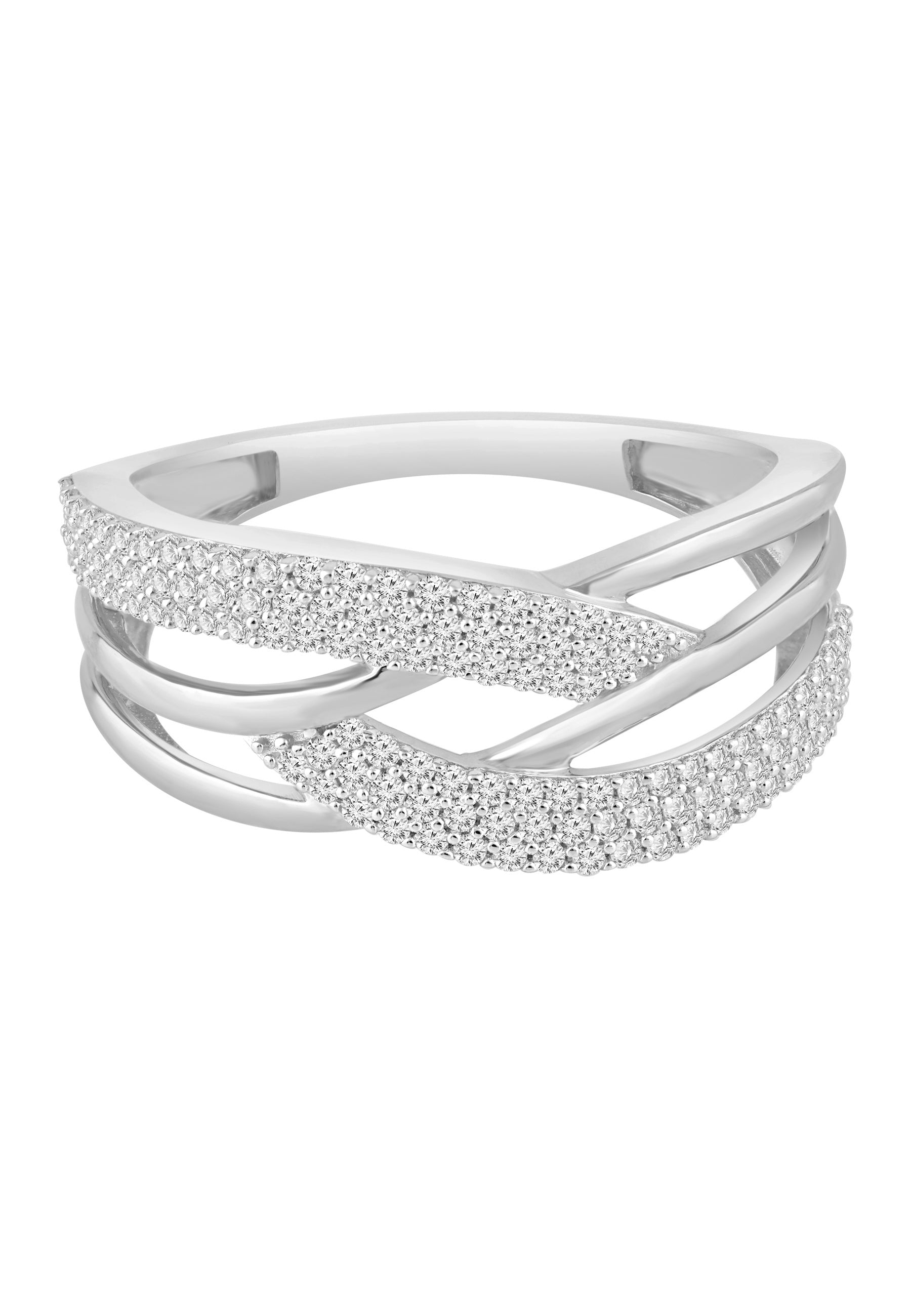 Ring aus 375 Weißgold mit Diamant