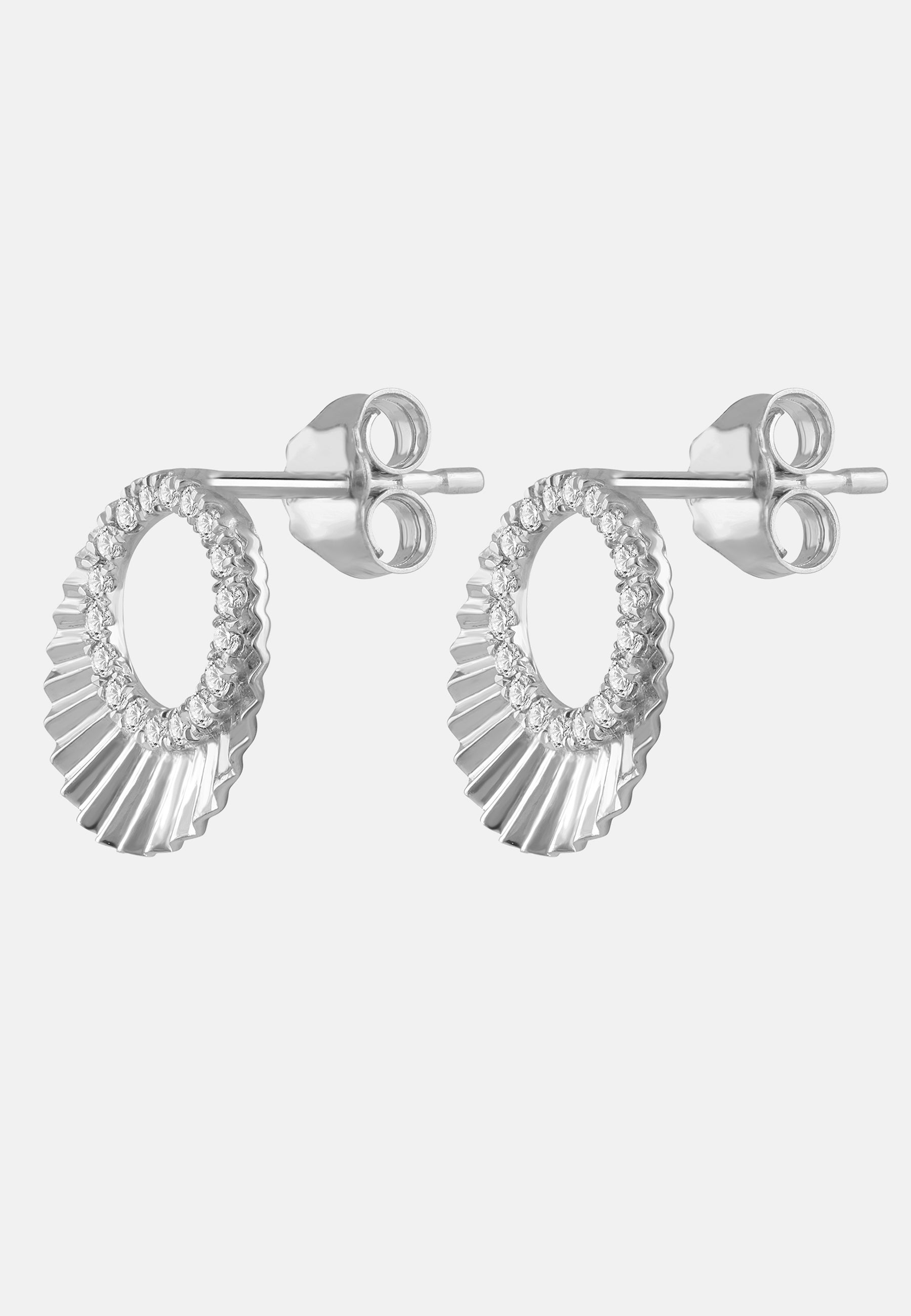 Ohrringe aus 375 Weißgold mit Diamant
