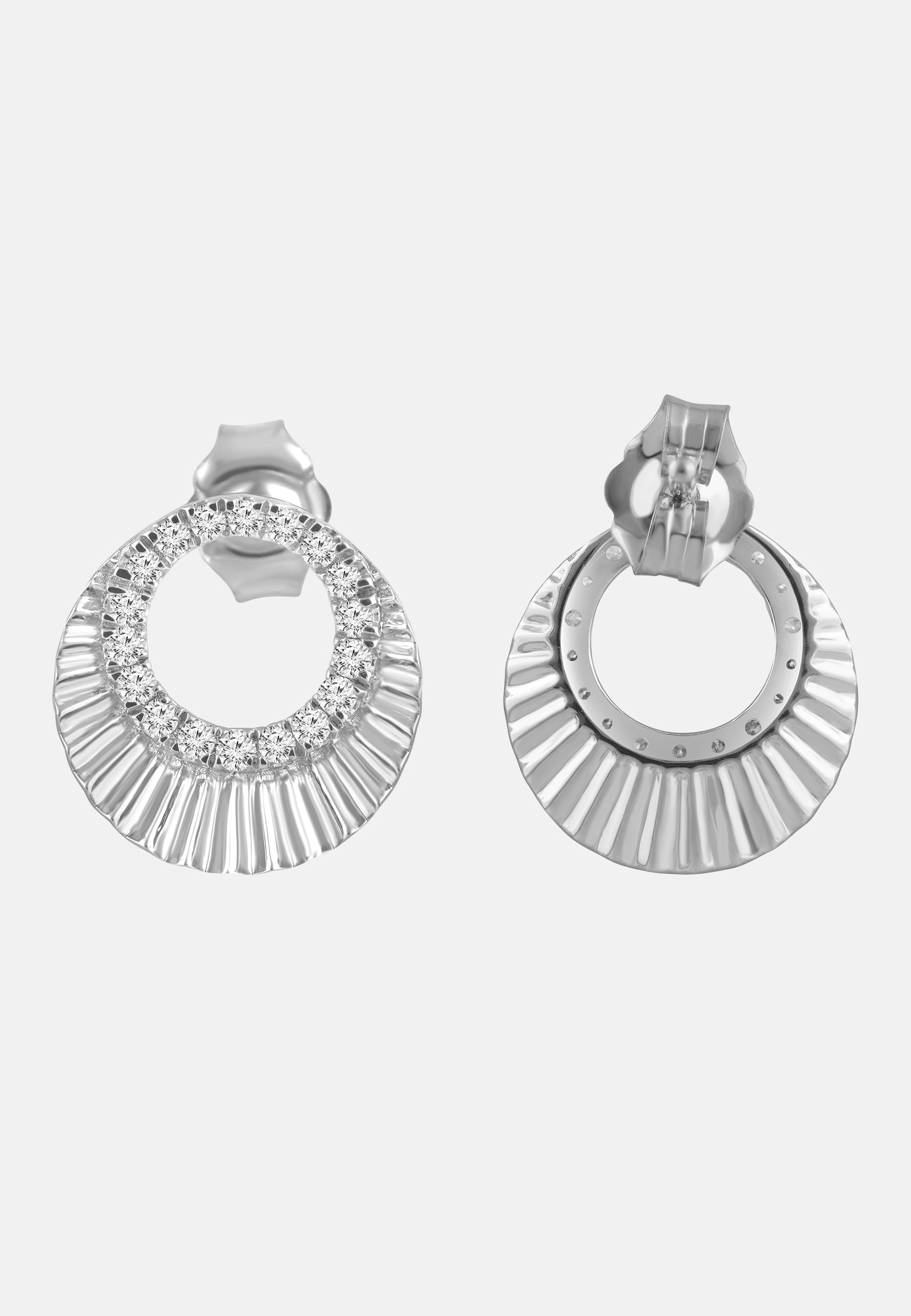 Ohrringe aus 375 Weißgold mit Diamant