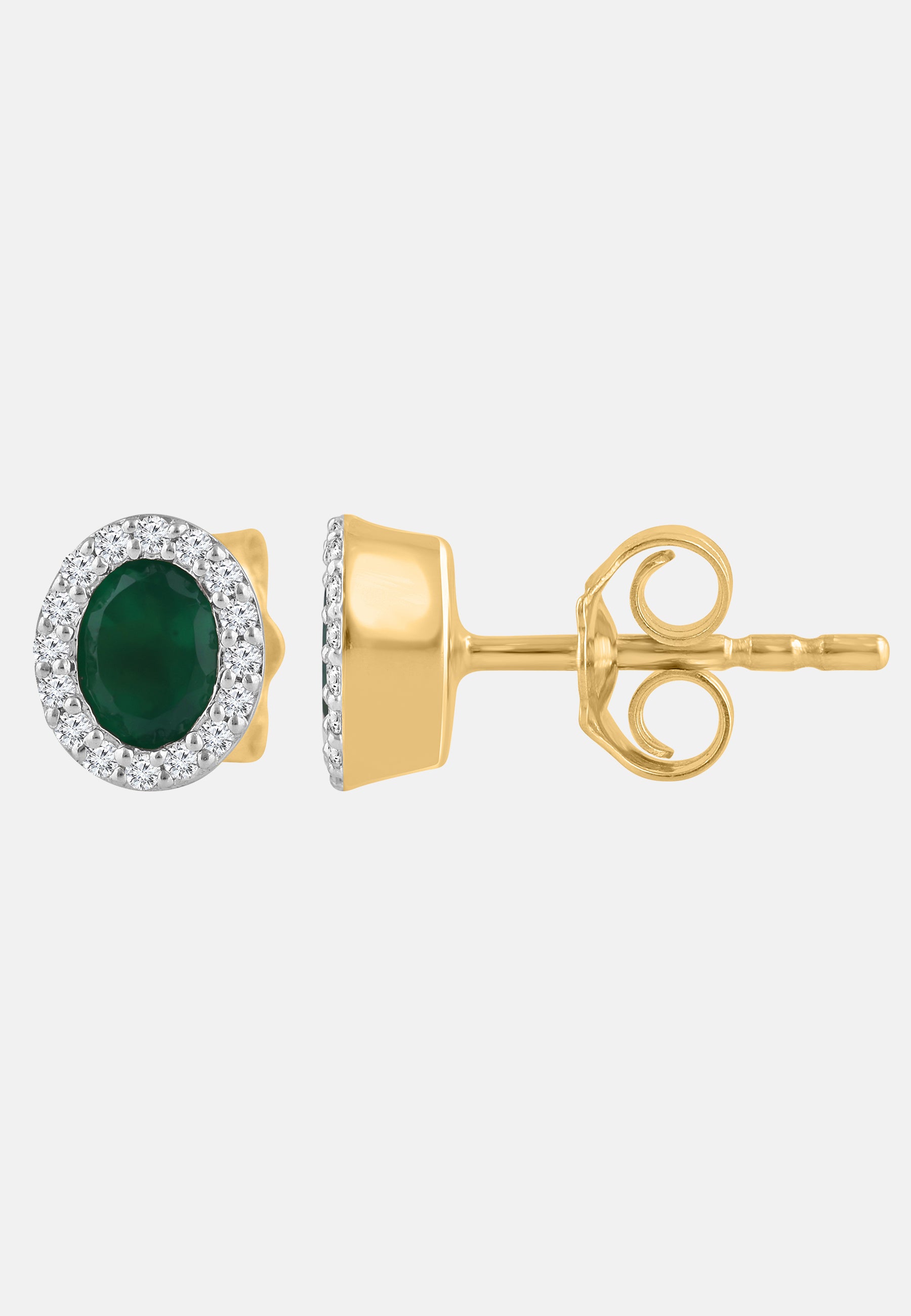 Ohrringe aus 375 Gelbgold mit Diamant
