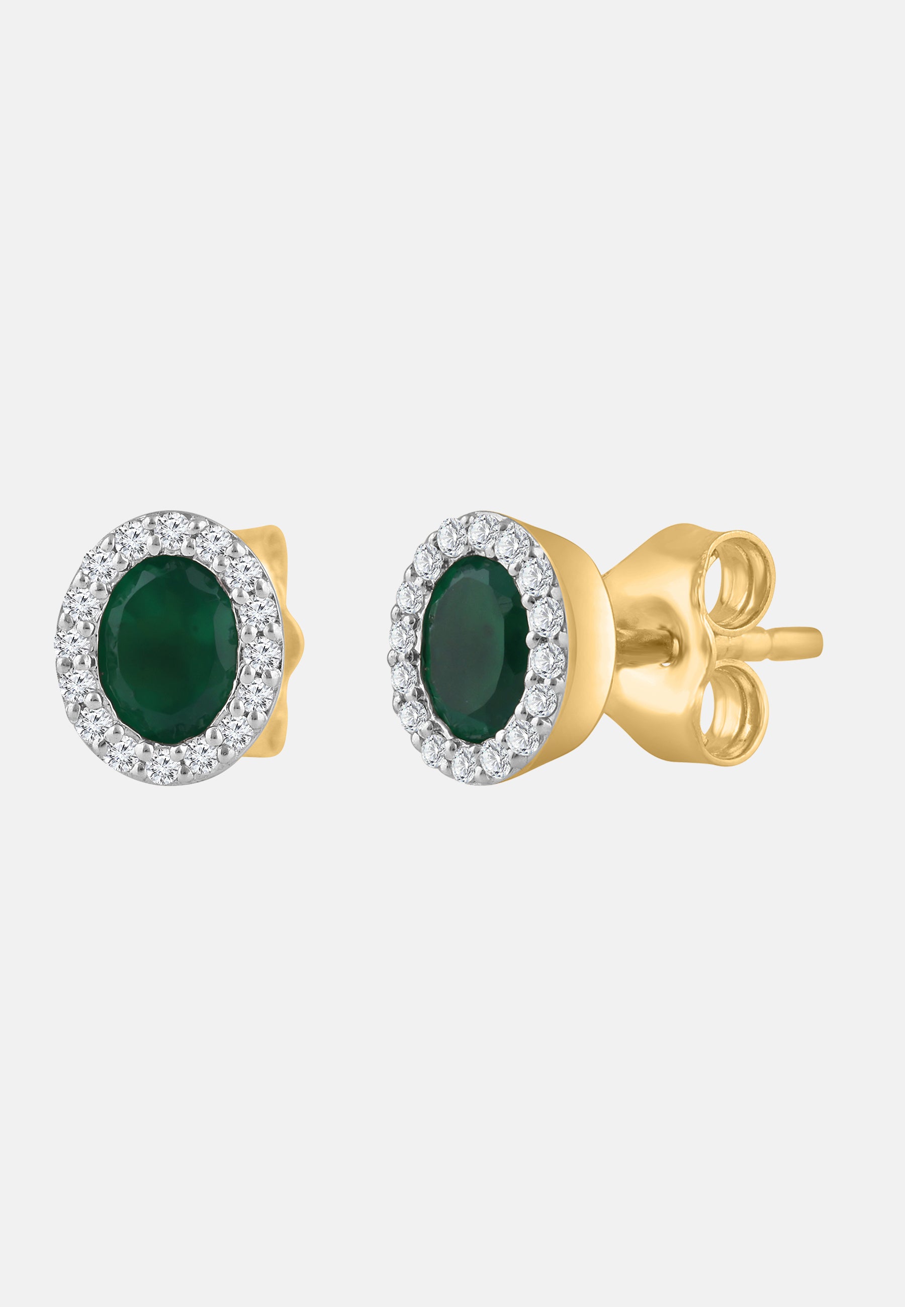 Ohrringe aus 375 Gelbgold mit Diamant