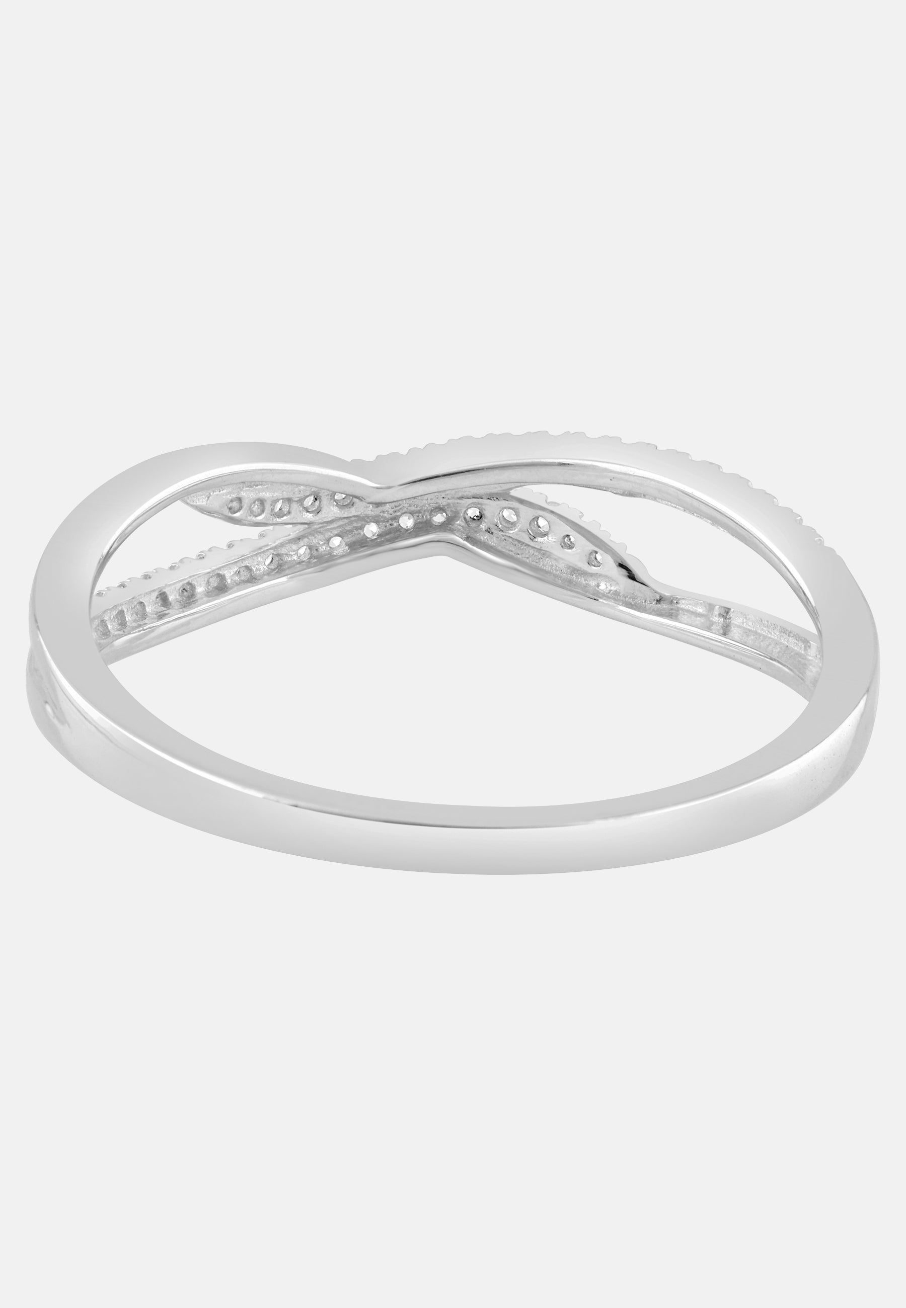 Ring aus 375 Weißgold mit Diamant