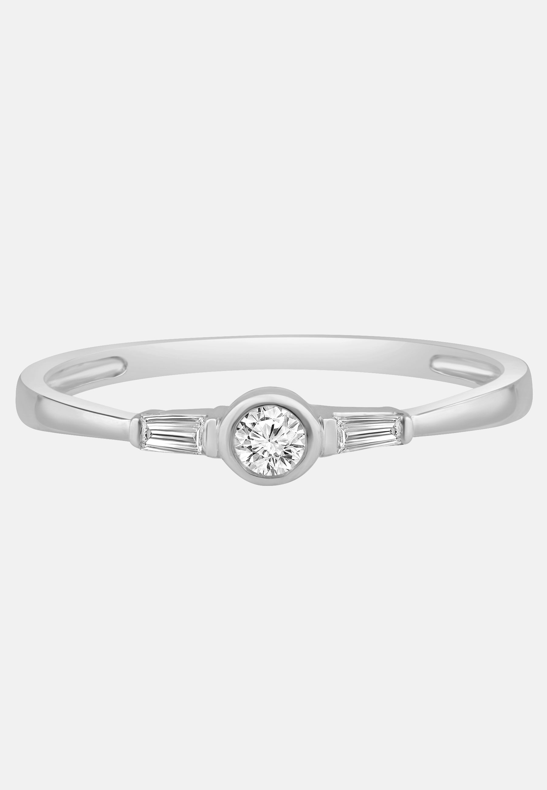 Ring aus 585 Weißgold mit Diamant