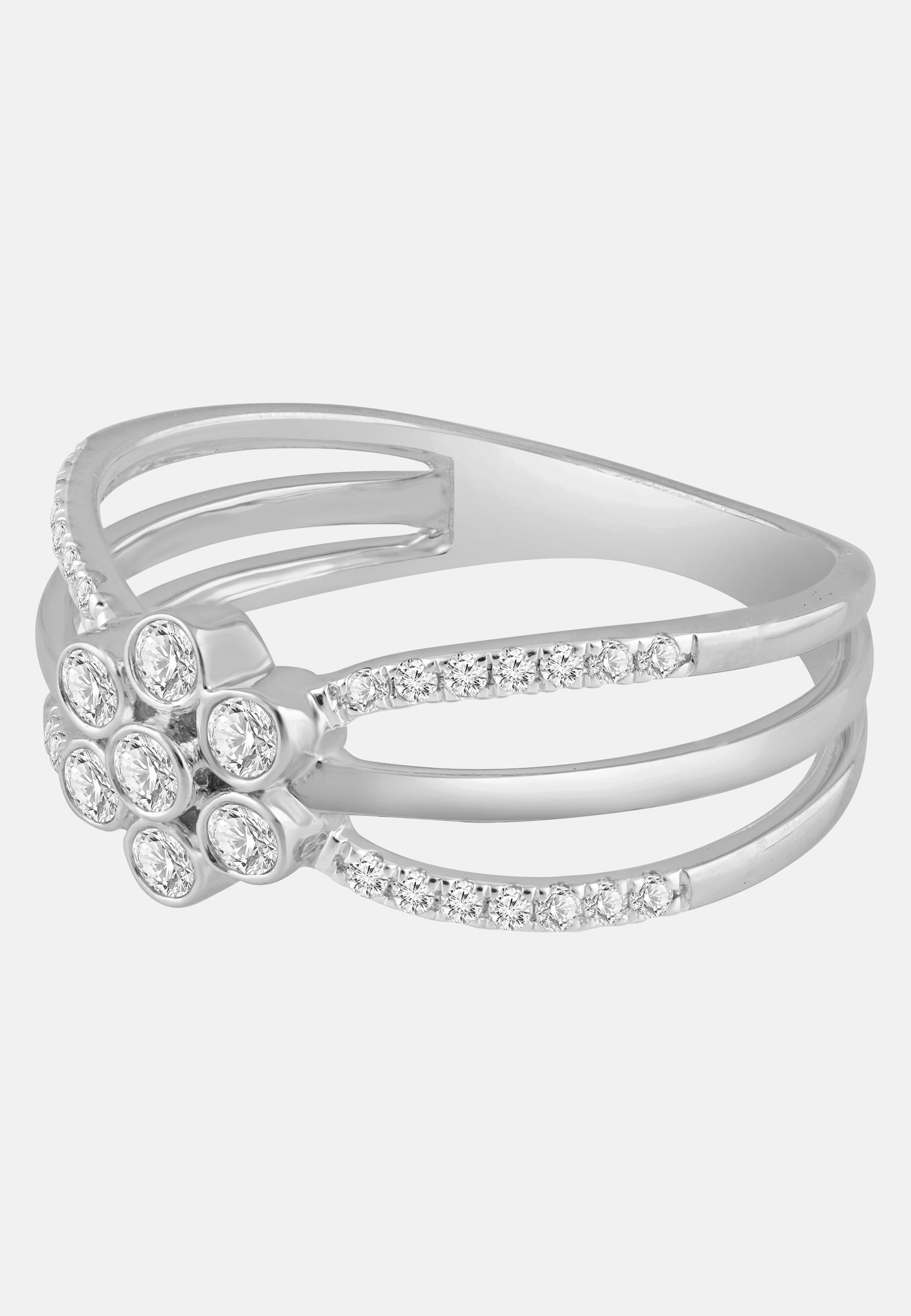 Ring aus 585 Weißgold mit Diamant