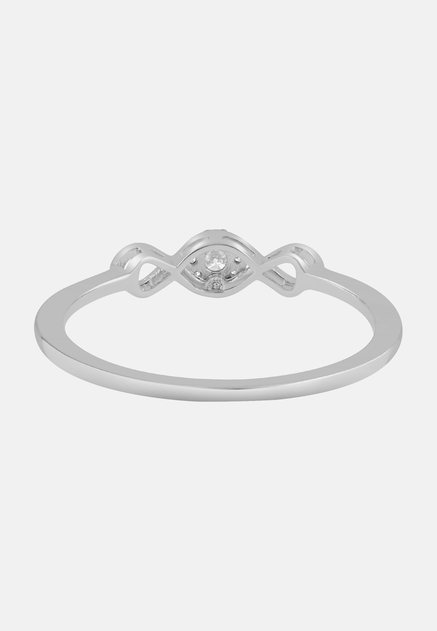 Ring aus 375 Weißgold mit Diamant