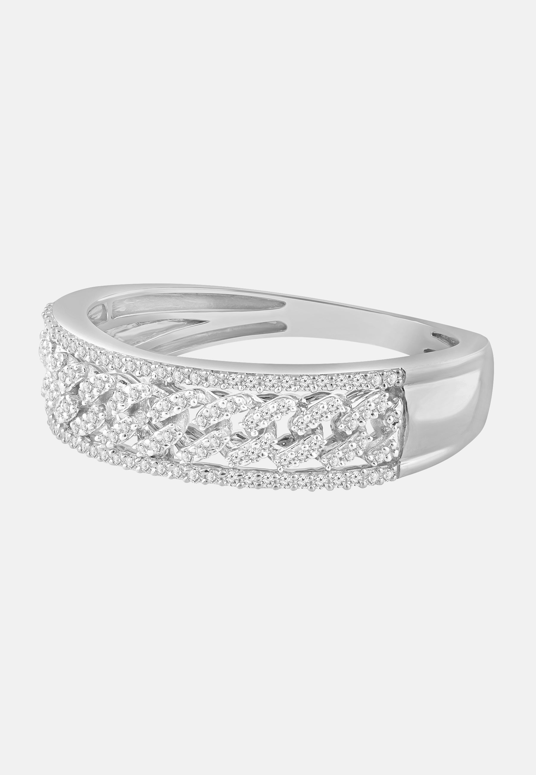 Ring aus 375 Weißgold mit Diamant