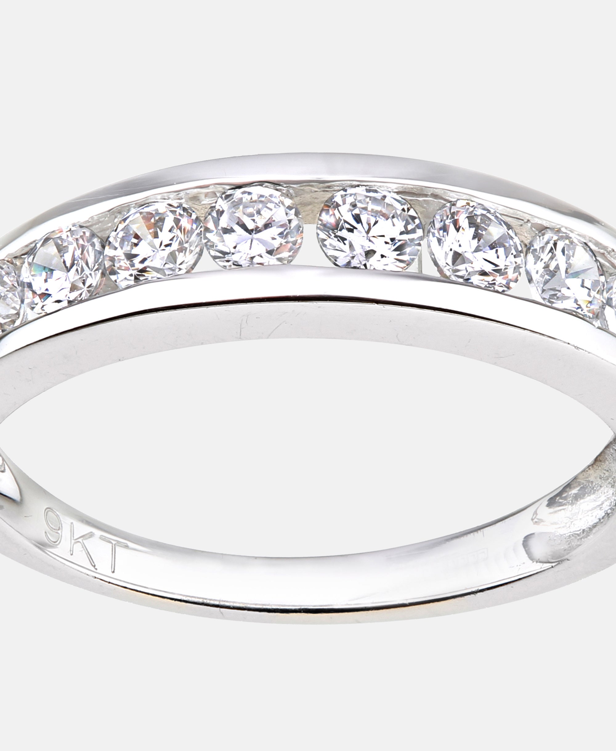Eternity-Ring aus 375 Weißgold mit Zirkonia