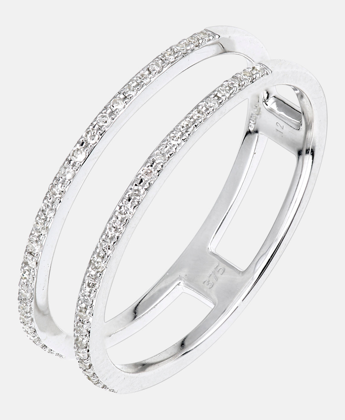 Ring aus 375 Weißgold mit Diamant