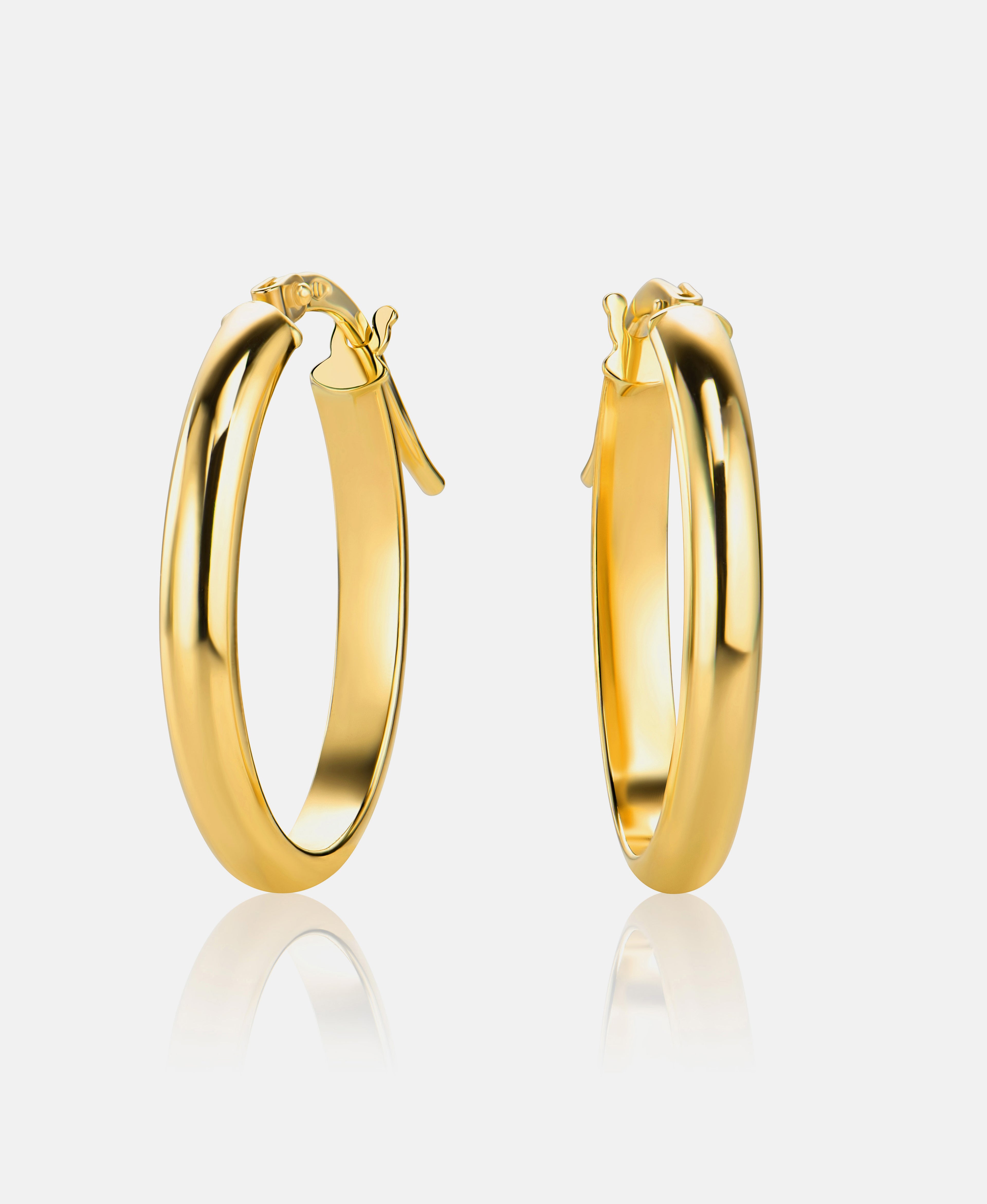 Hoop earrings in 585 (14K) Yellow Gold