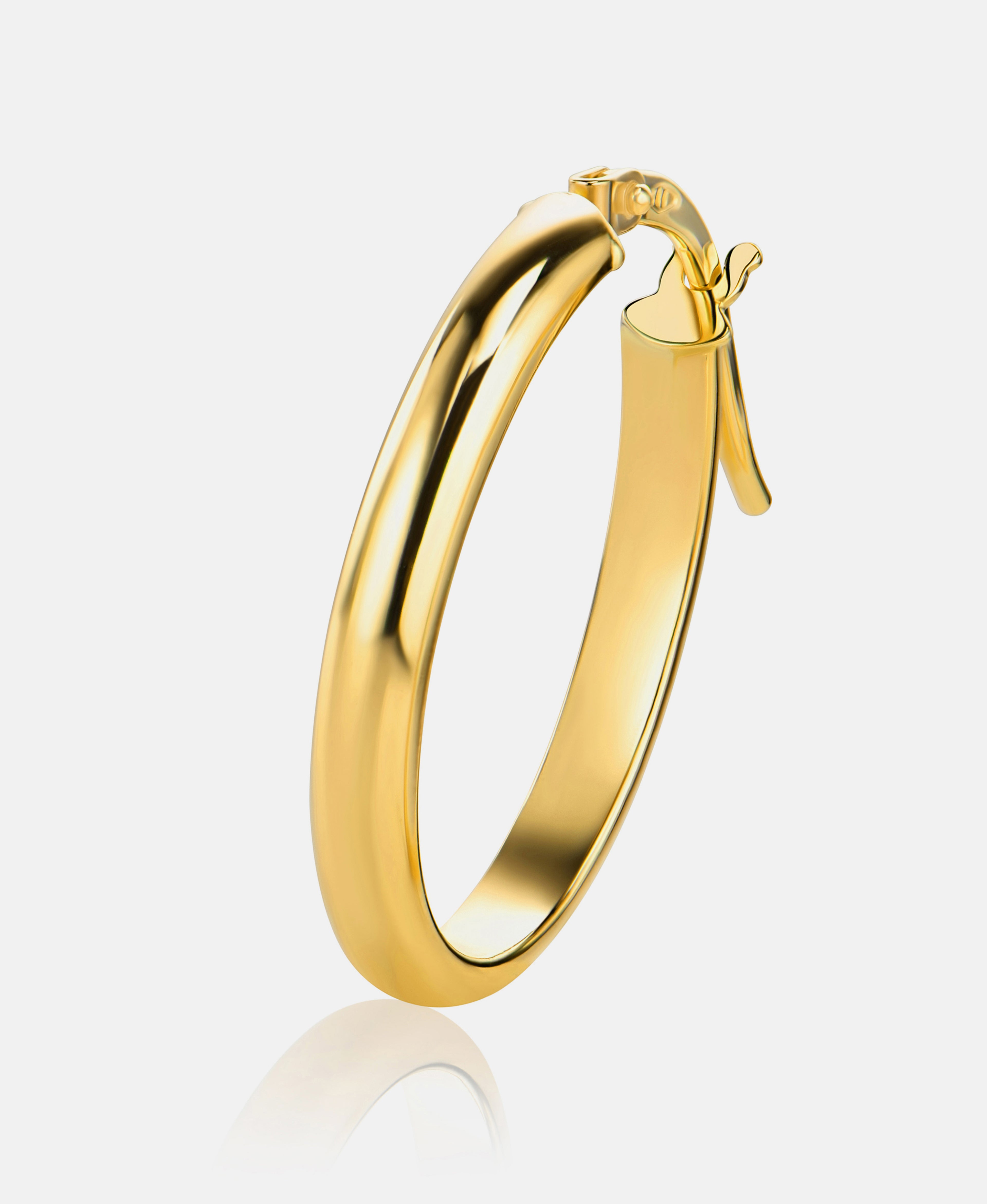 Hoop earrings in 585 (14K) Yellow Gold
