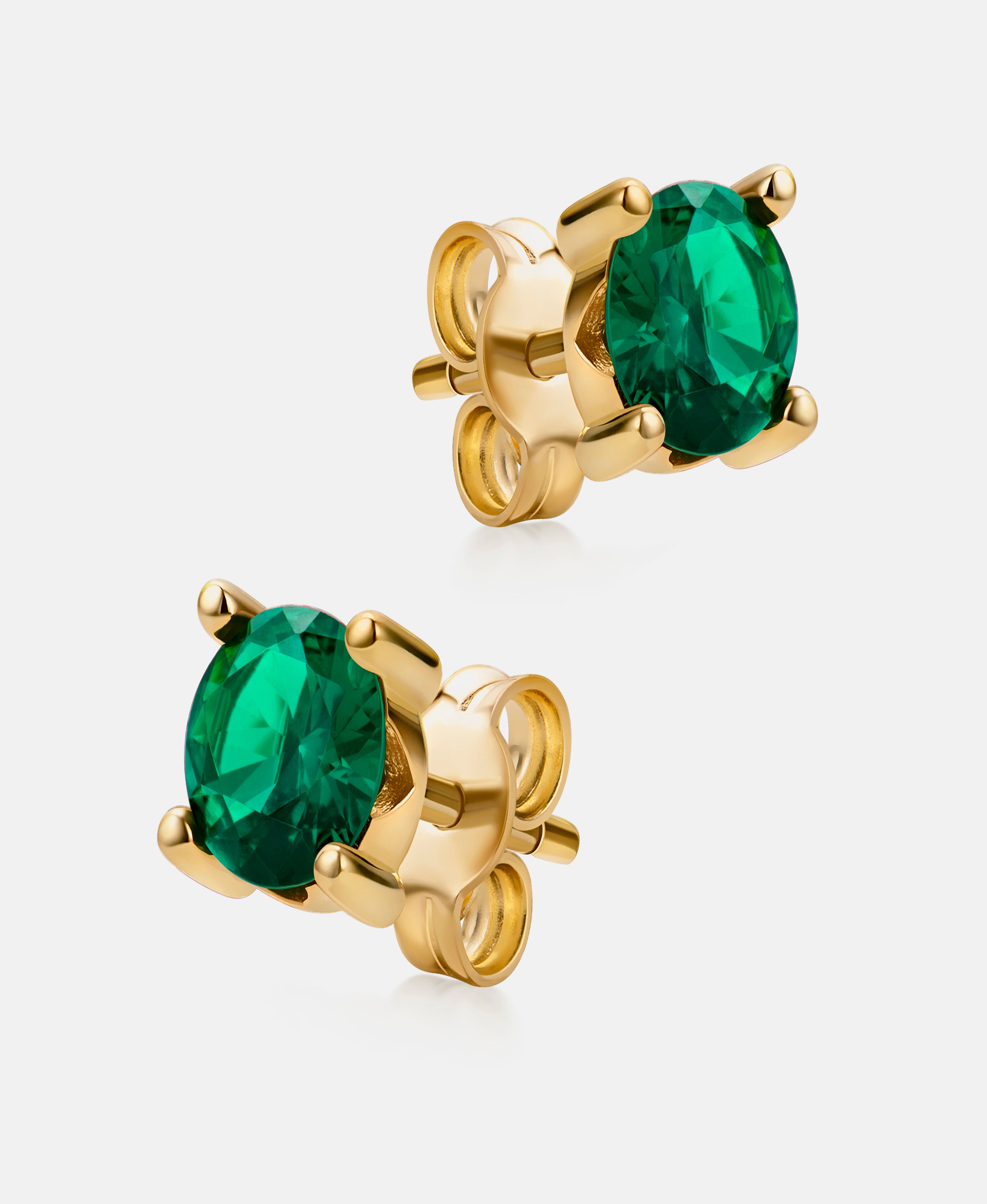 Stud earrings in 585 (14K) Yellow Gold with Cubic Zirconia