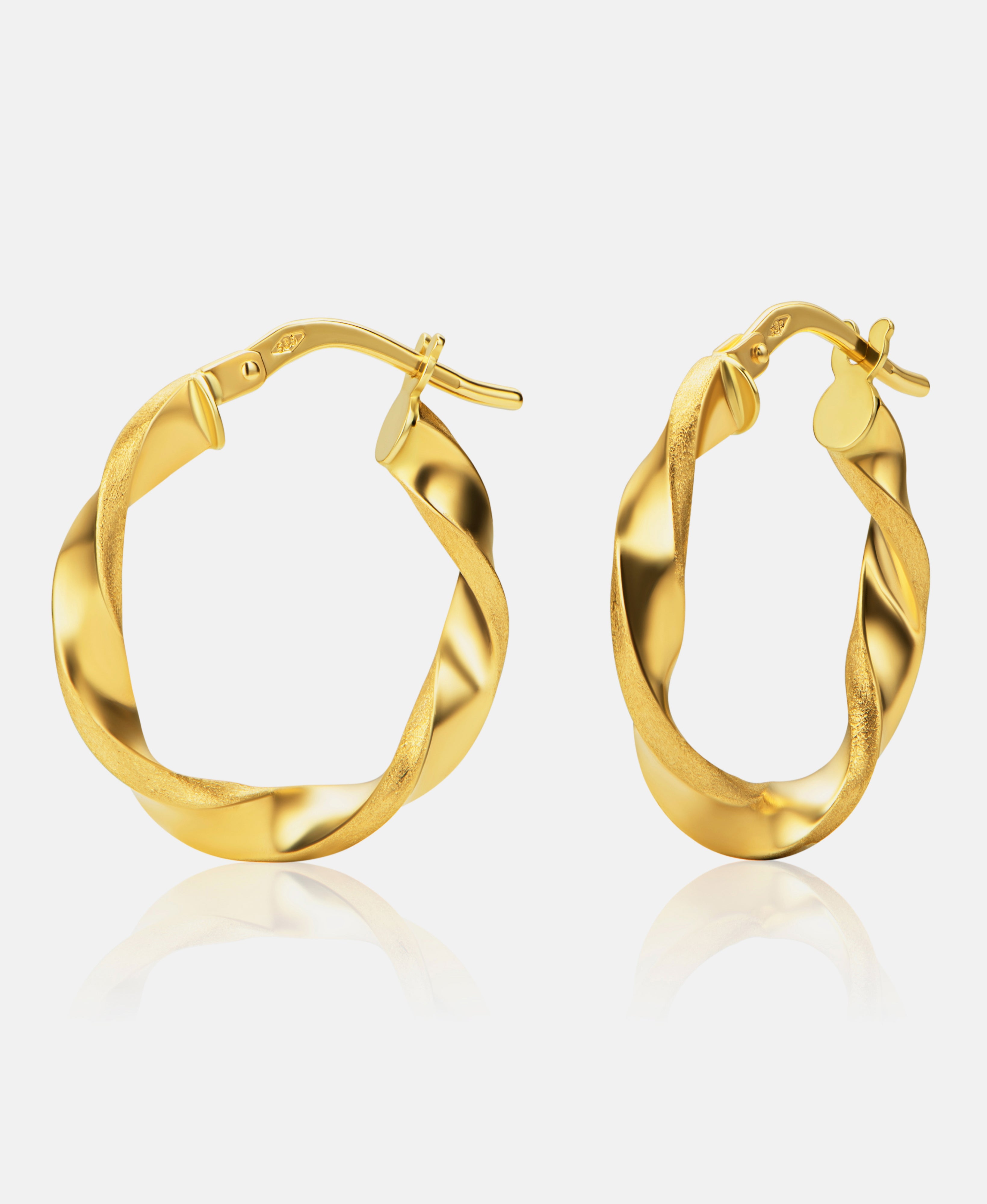 Hoop earrings in 585 (14K) Yellow Gold