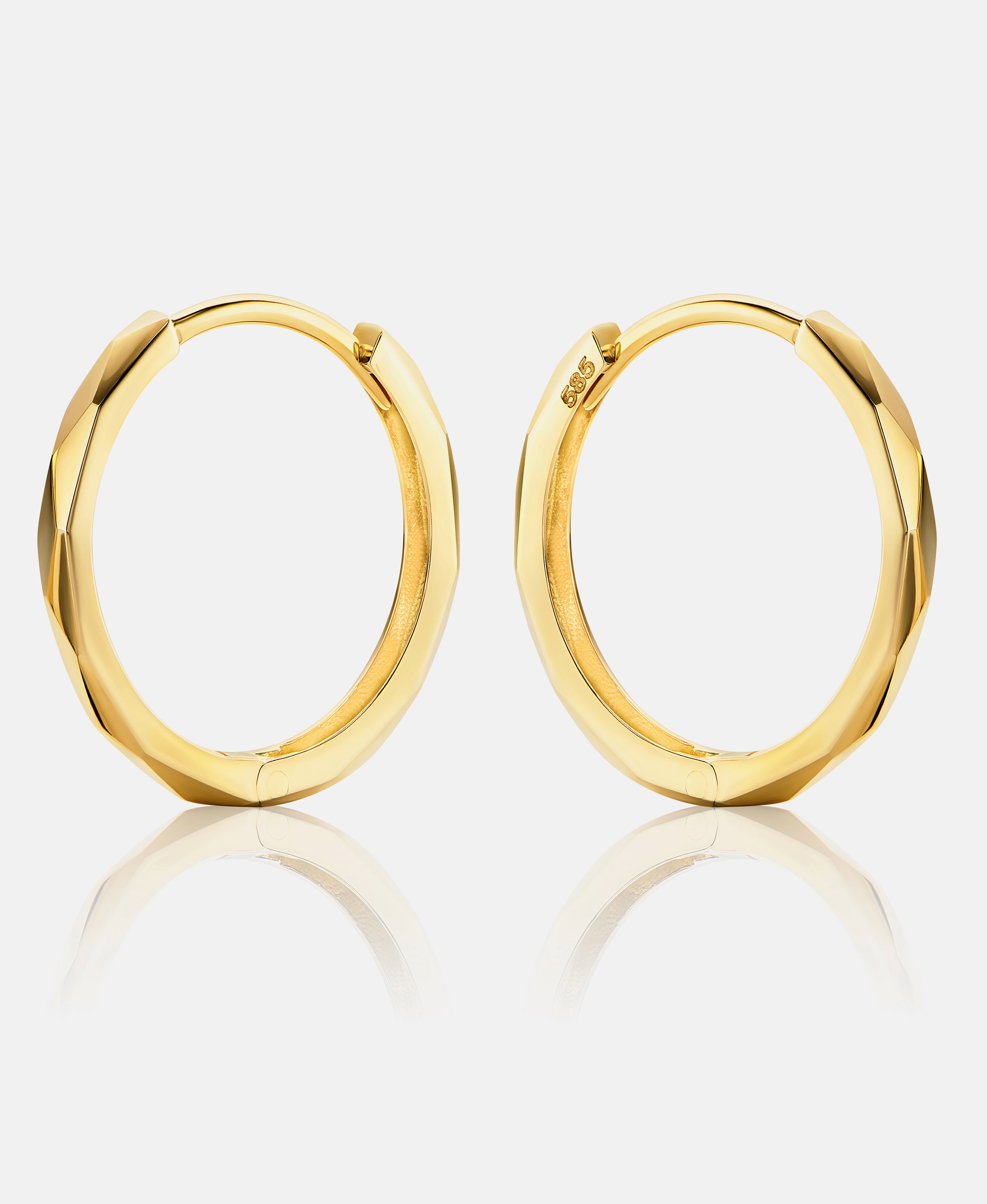Hoop earrings in 585 (14K) Yellow Gold