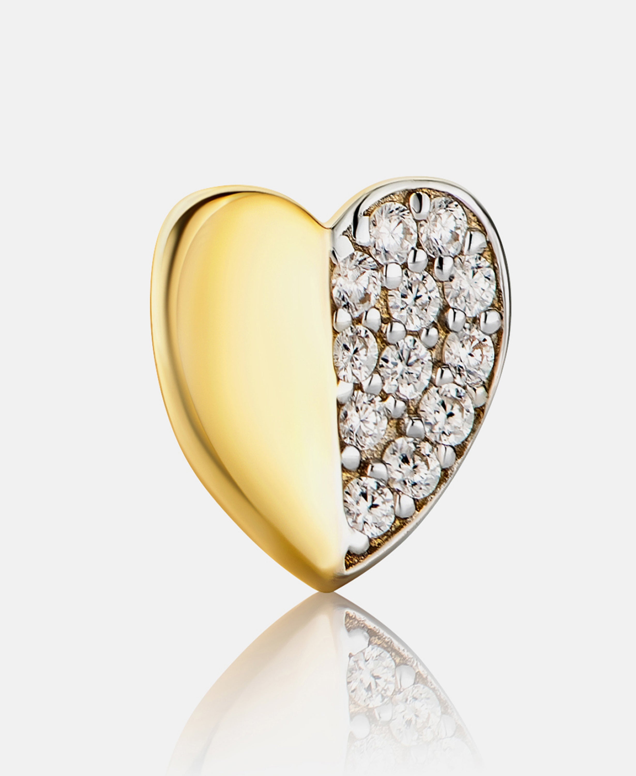 Stud earrings in 585 (14K) Yellow Gold with Cubic Zirconia