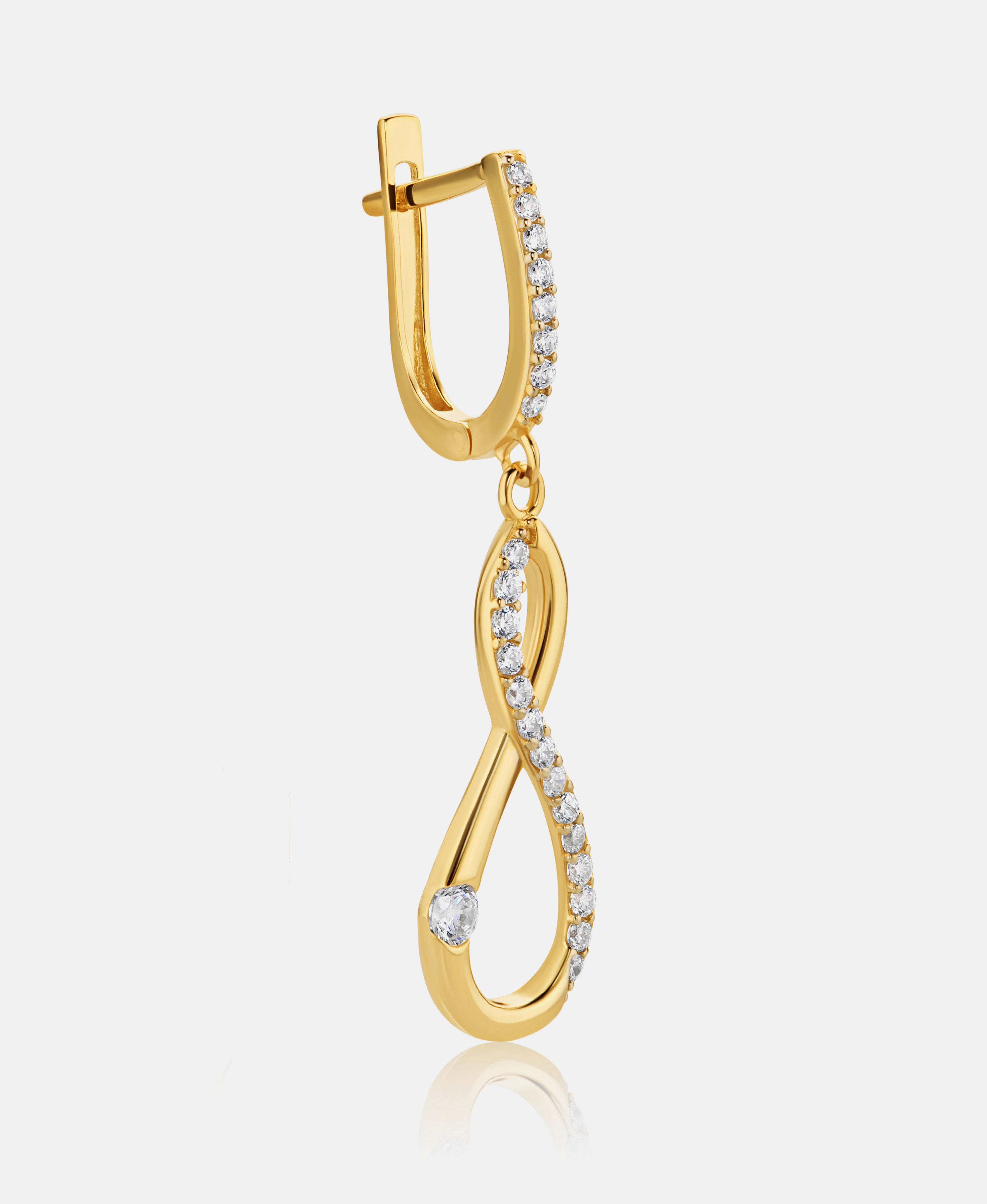 Earrings in 585 (14K) Yellow Gold with Cubic Zirconia