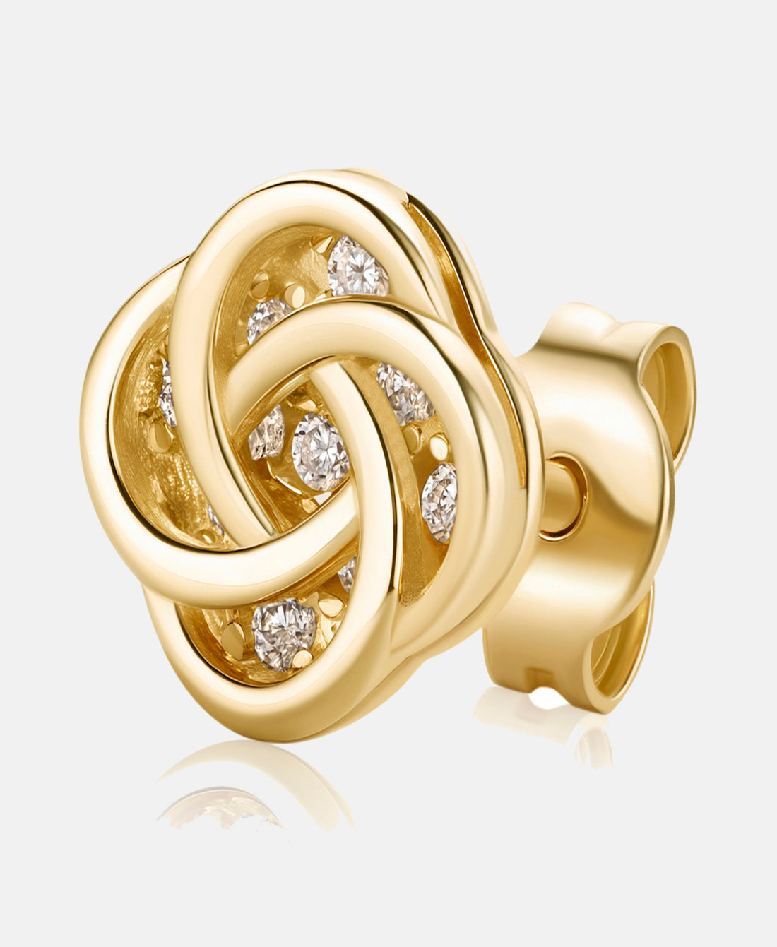 Stud earrings in 585 (14K) Yellow Gold with Cubic Zirconia